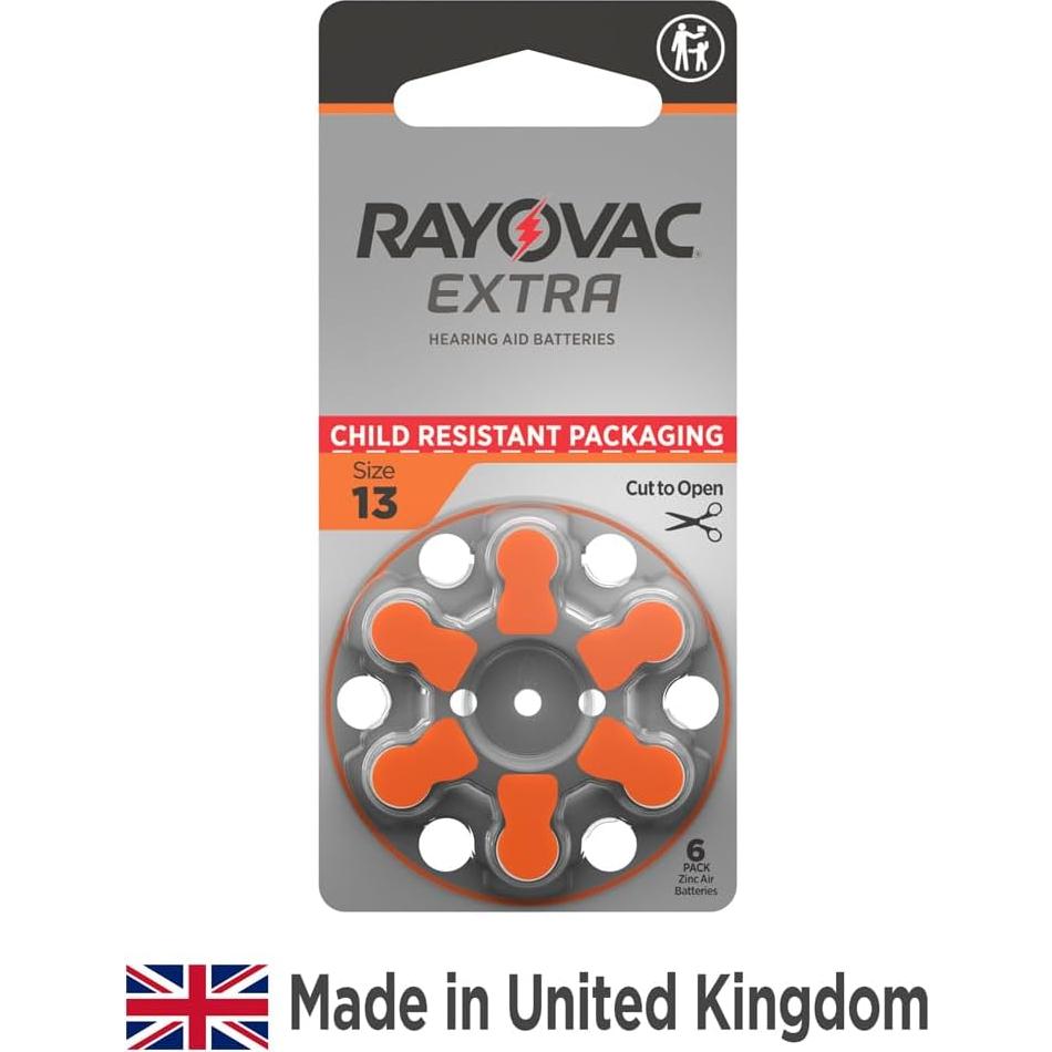 Baterías para Audífonos Rayovac Extra Tamaño 13 - 60 Unidades