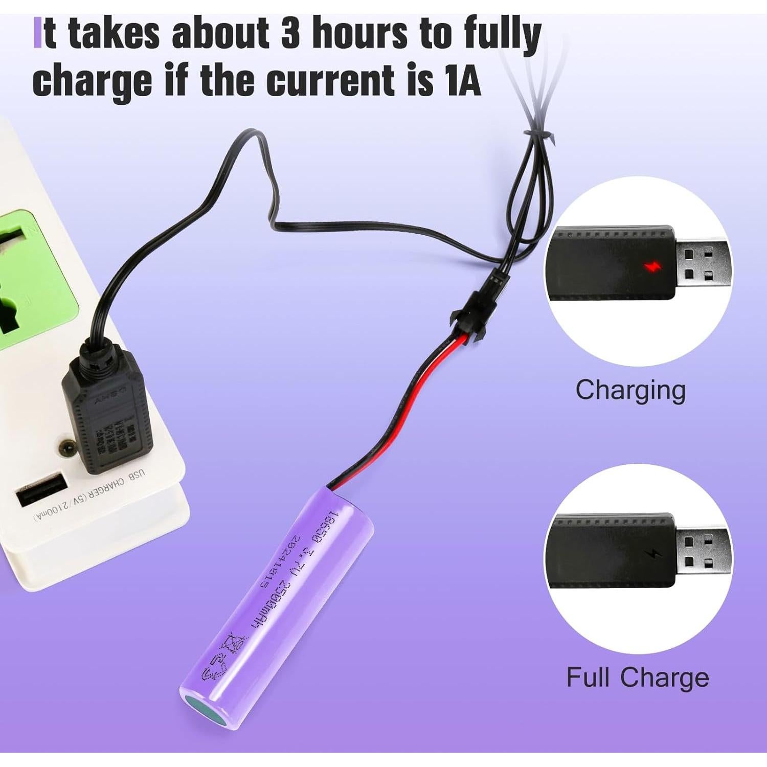 Baterías Recargables Li-ion 3.7V 2500mAh ZBQL - Paquete de 2