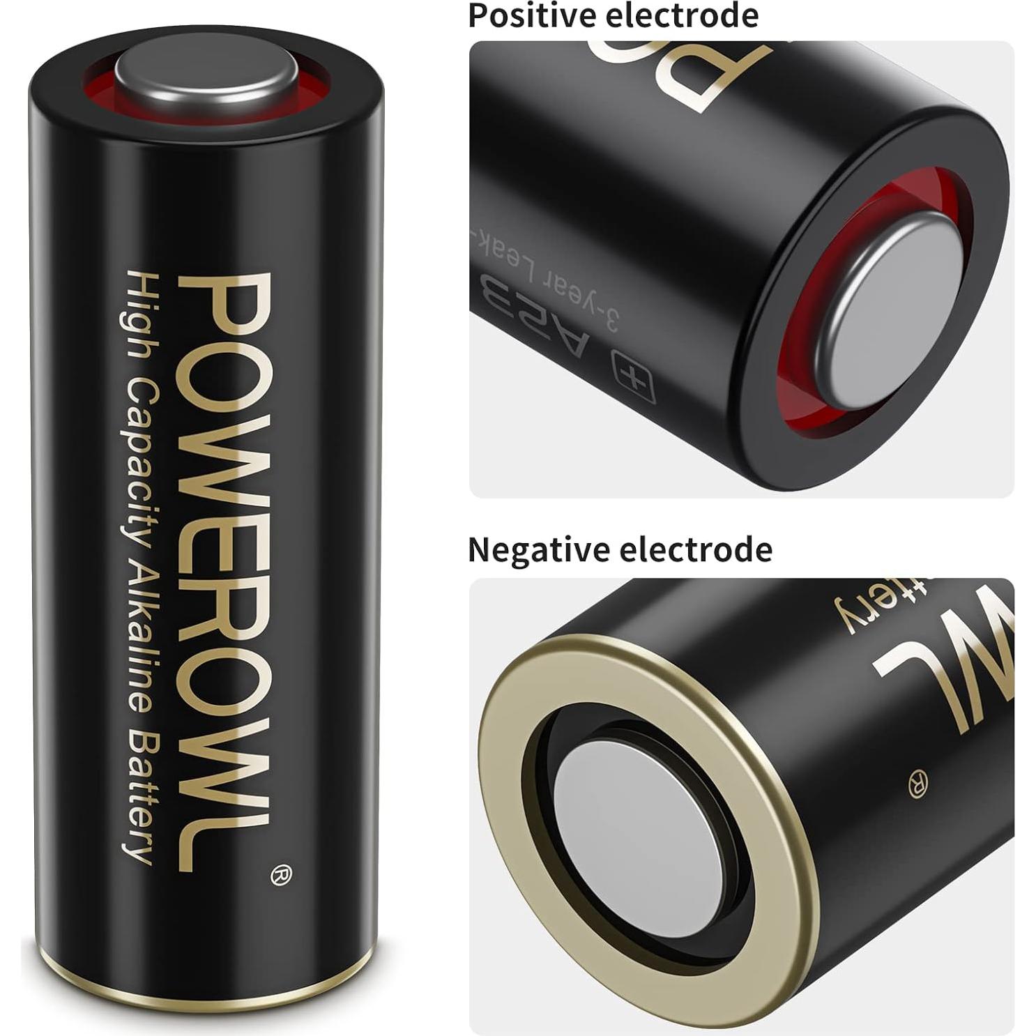 Baterías Alcalinas POWEROWL 23A 12V Paquete de 6 Unidades