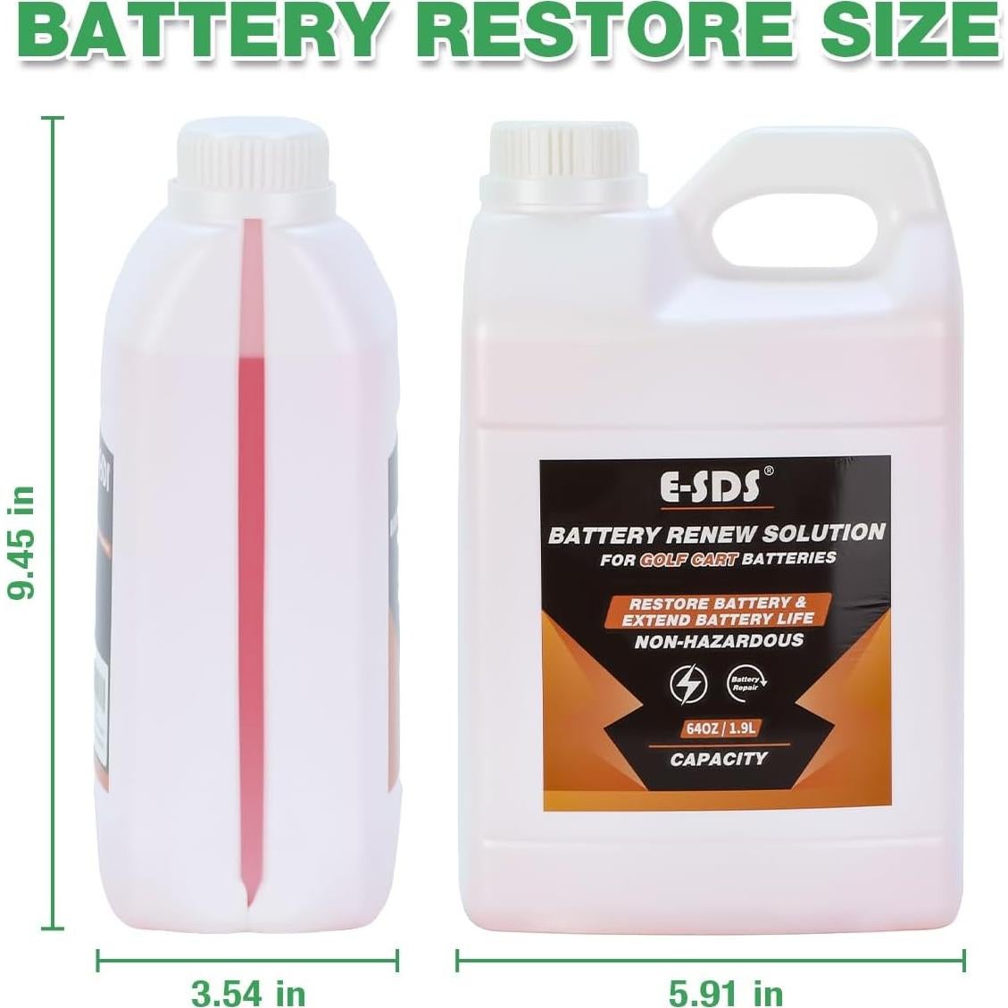 Restaurador de Baterías E-SDS para Carritos de Golf 1.89L