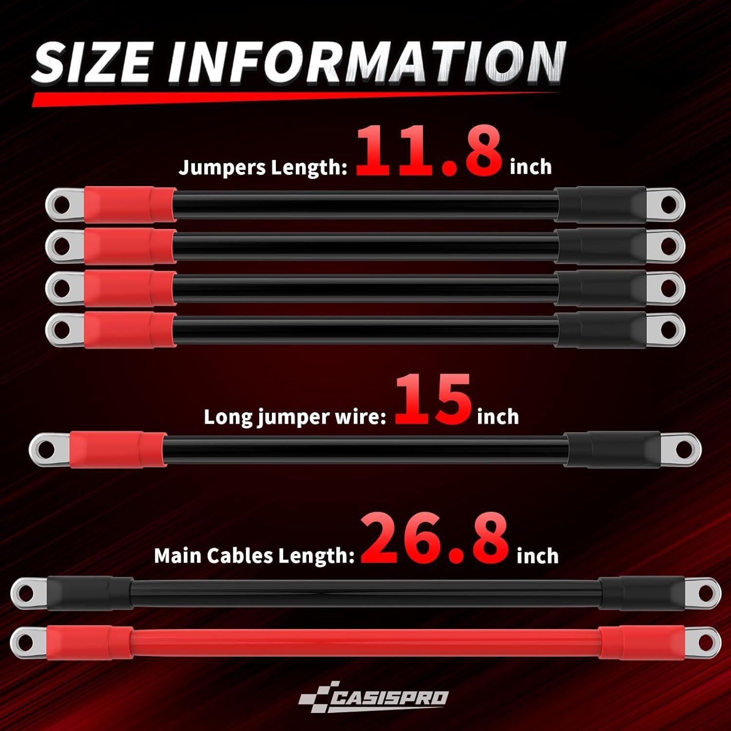 Cables de Batería CASISPRO para Carro de Golf EZGO TXT 36/48V