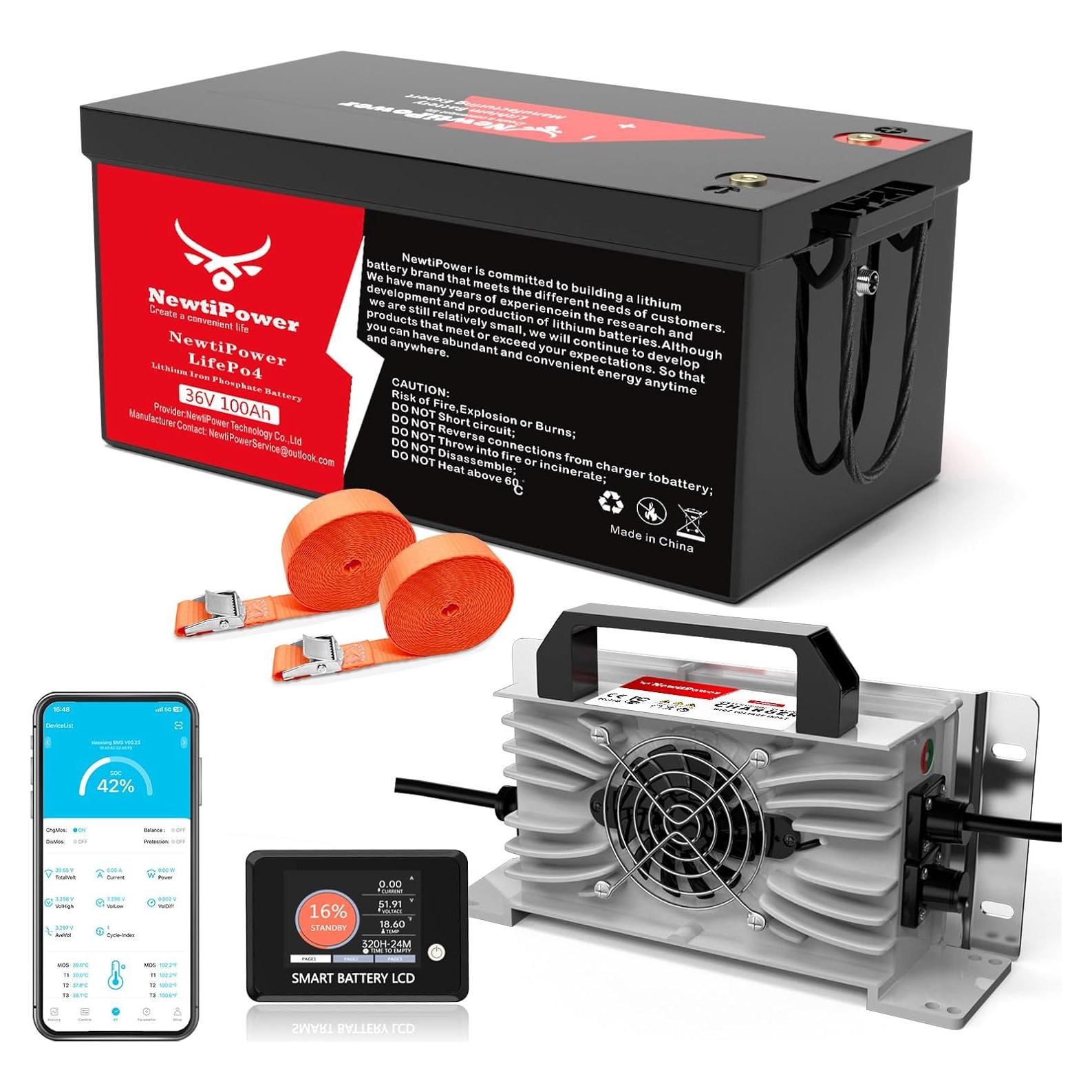 Batería de Litio 36V 100Ah NewtiPower con BMS 200A