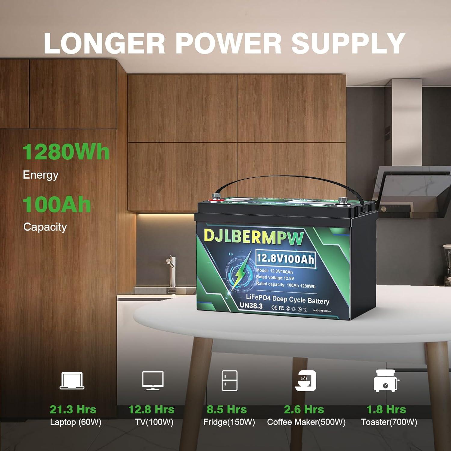 Batería de Litio LiFePO4 48V 100Ah DJLBERMPW para RV y Solar