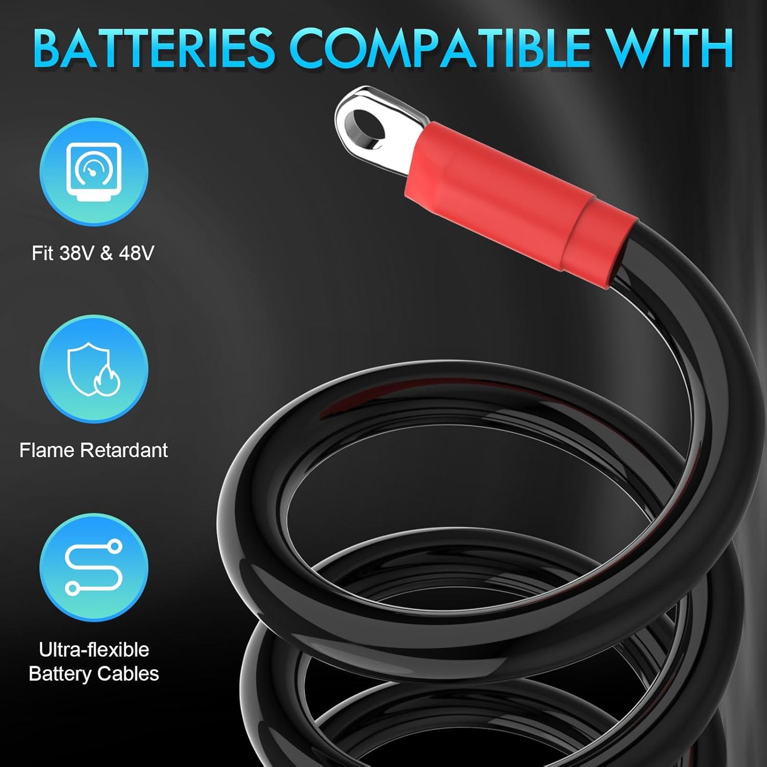 Cables de Batería EZGO 4 AWG Kit 7 PCS para Carro de Golf