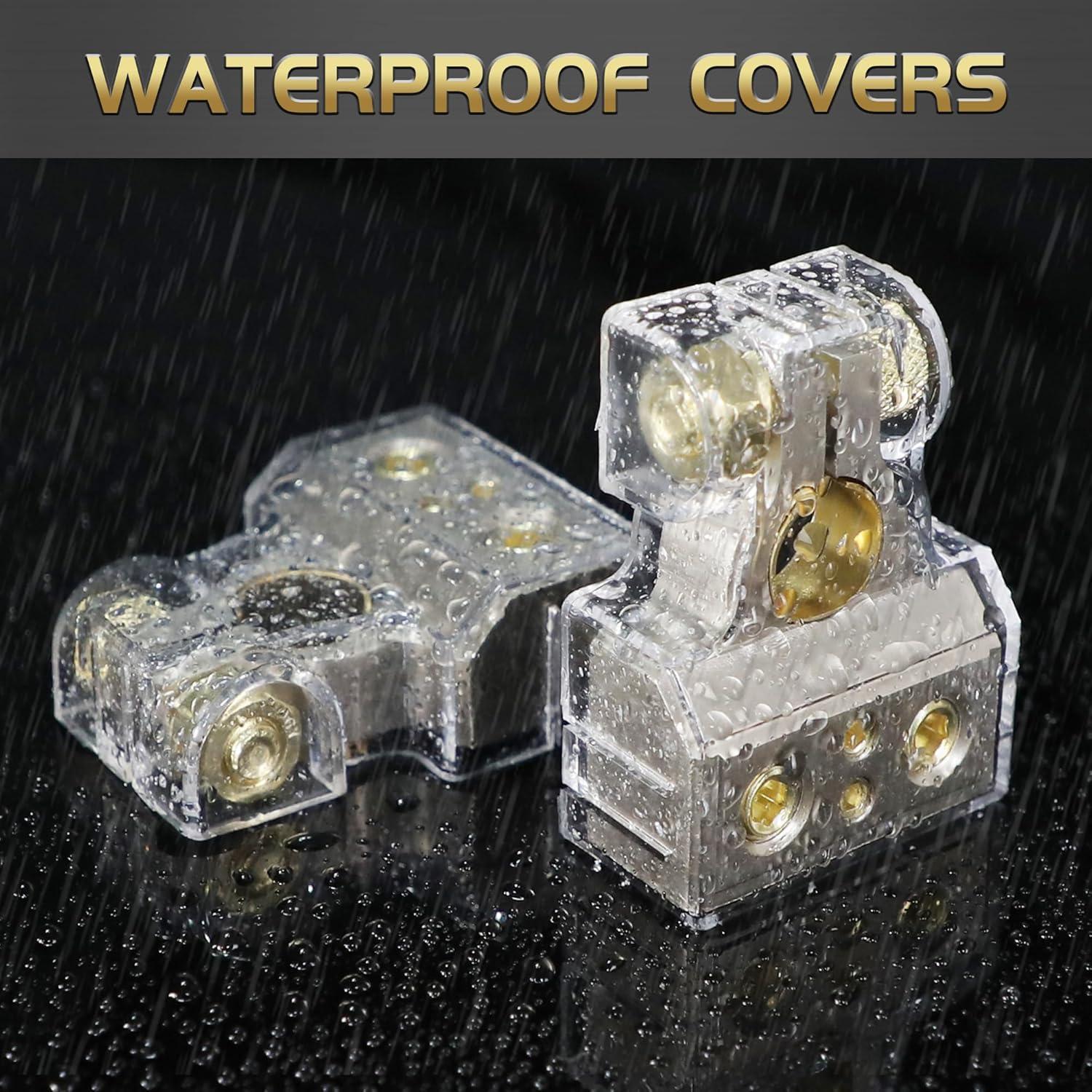 Conectores de Terminal de Batería TONDA Calibre 0/4/8/10 con Espaciadores