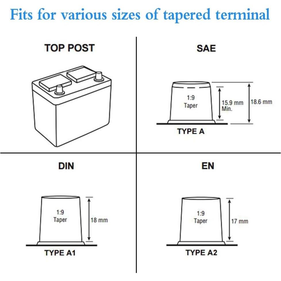 Conector de terminal de batería Vgate 8 vías 8AWG a 4/0 AWG