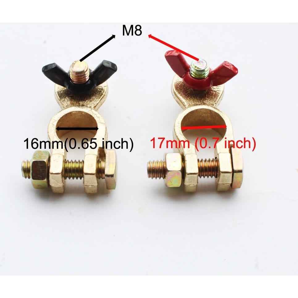 Conectores de terminal de batería X-Haibei M8 12V 24V 2 Pcs