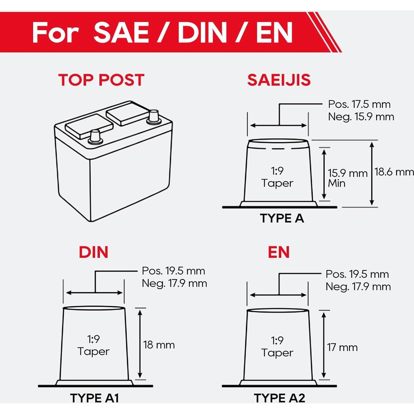 Conector de terminal de batería TOPDC 8 vías 8AWG a 4/0 AWG