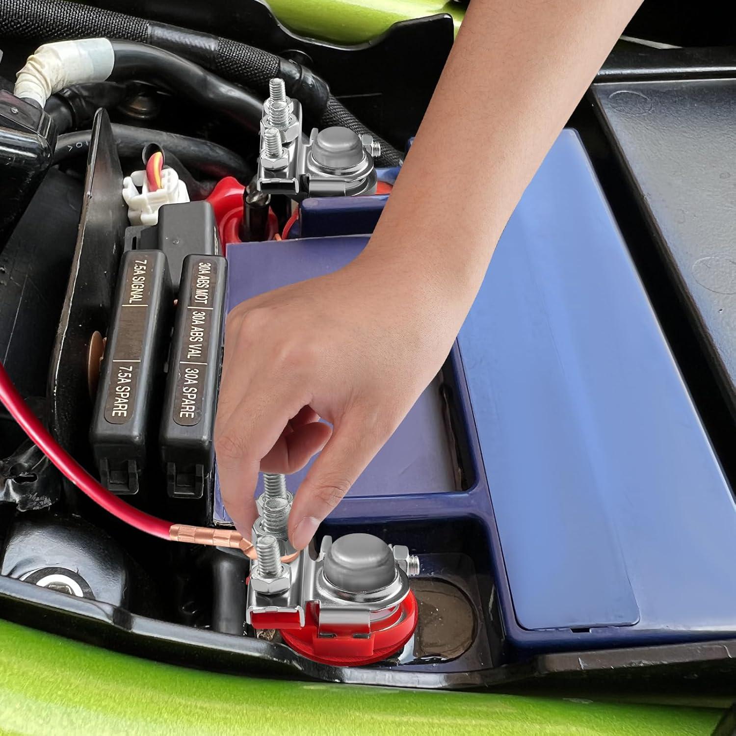 Conectores de Terminal de Batería 3 Vías XIOGZAXI Cobre Anticorrosión