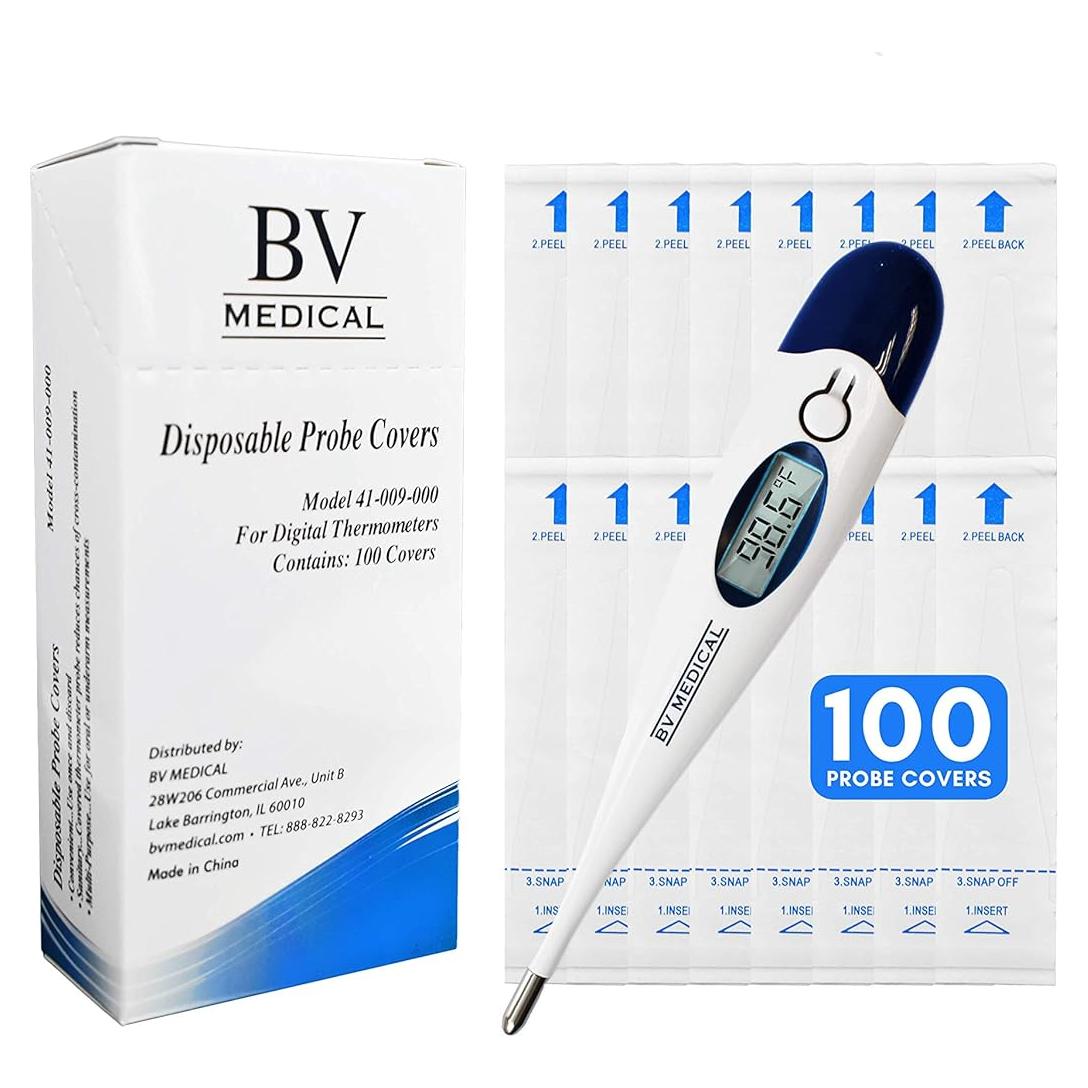 Termómetro Digital BV Medical Punta Rígida 10 Segundos con 100 Fundas