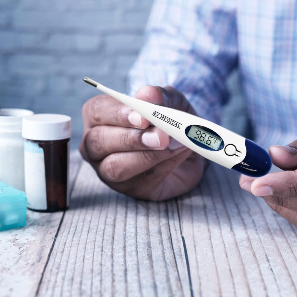 Termómetro Digital BV Medical Punta Rígida 10 Segundos con 100 Fundas
