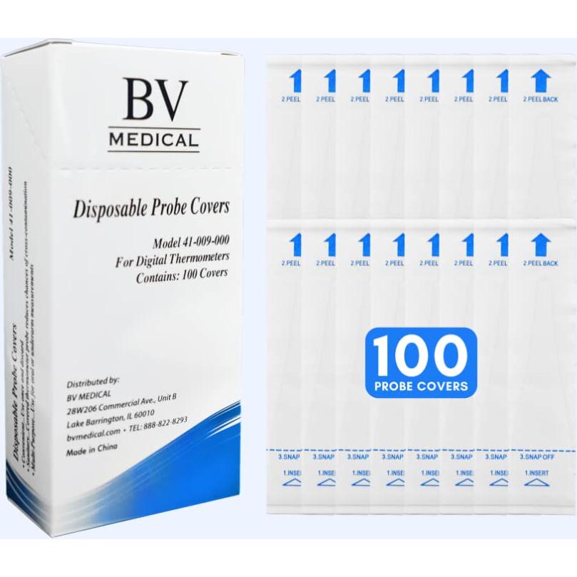 Termómetro Digital BV Medical Punta Rígida 10 Segundos con 100 Fundas