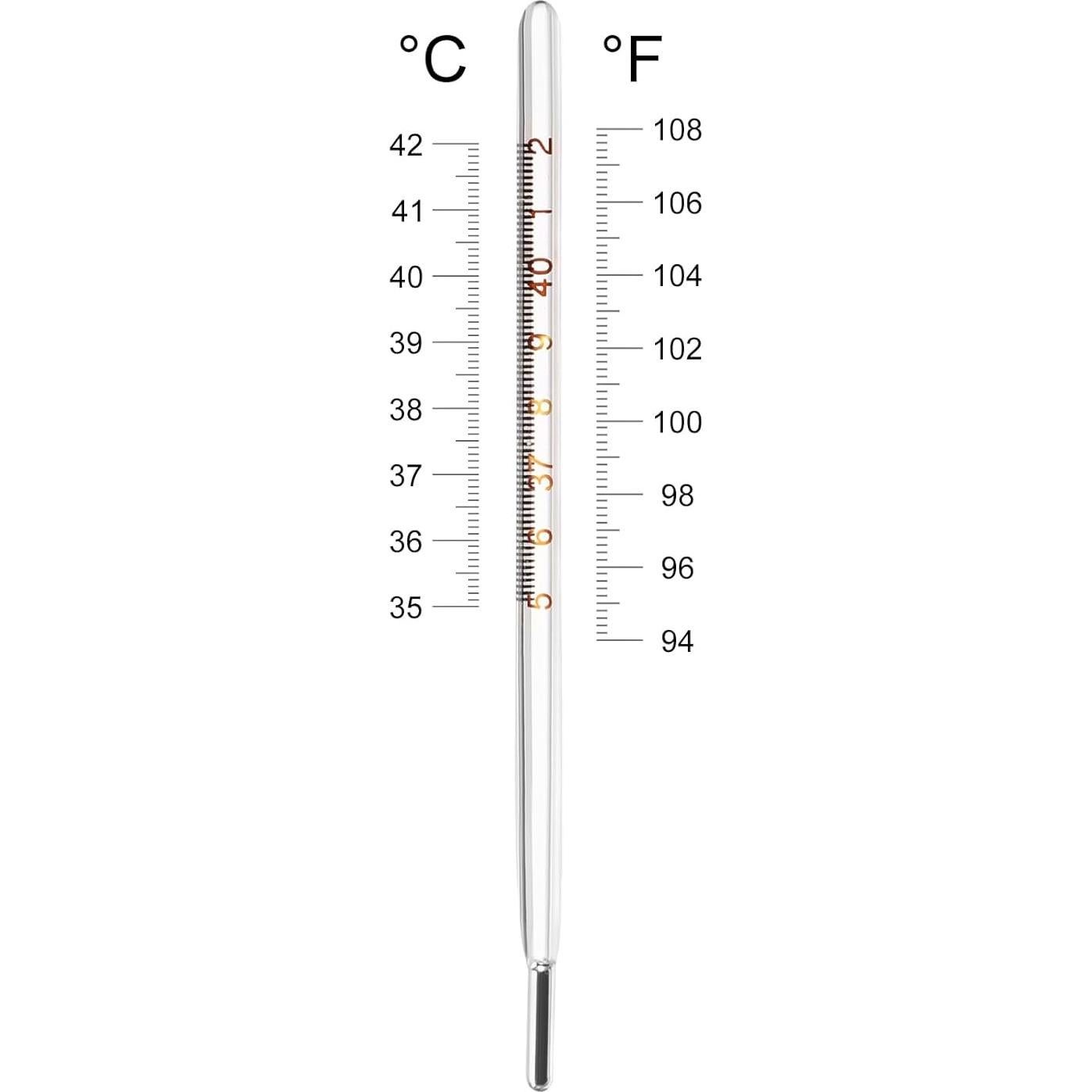 Termómetro de vidrio oral MAGICLULU 12.5cm lectura rápida