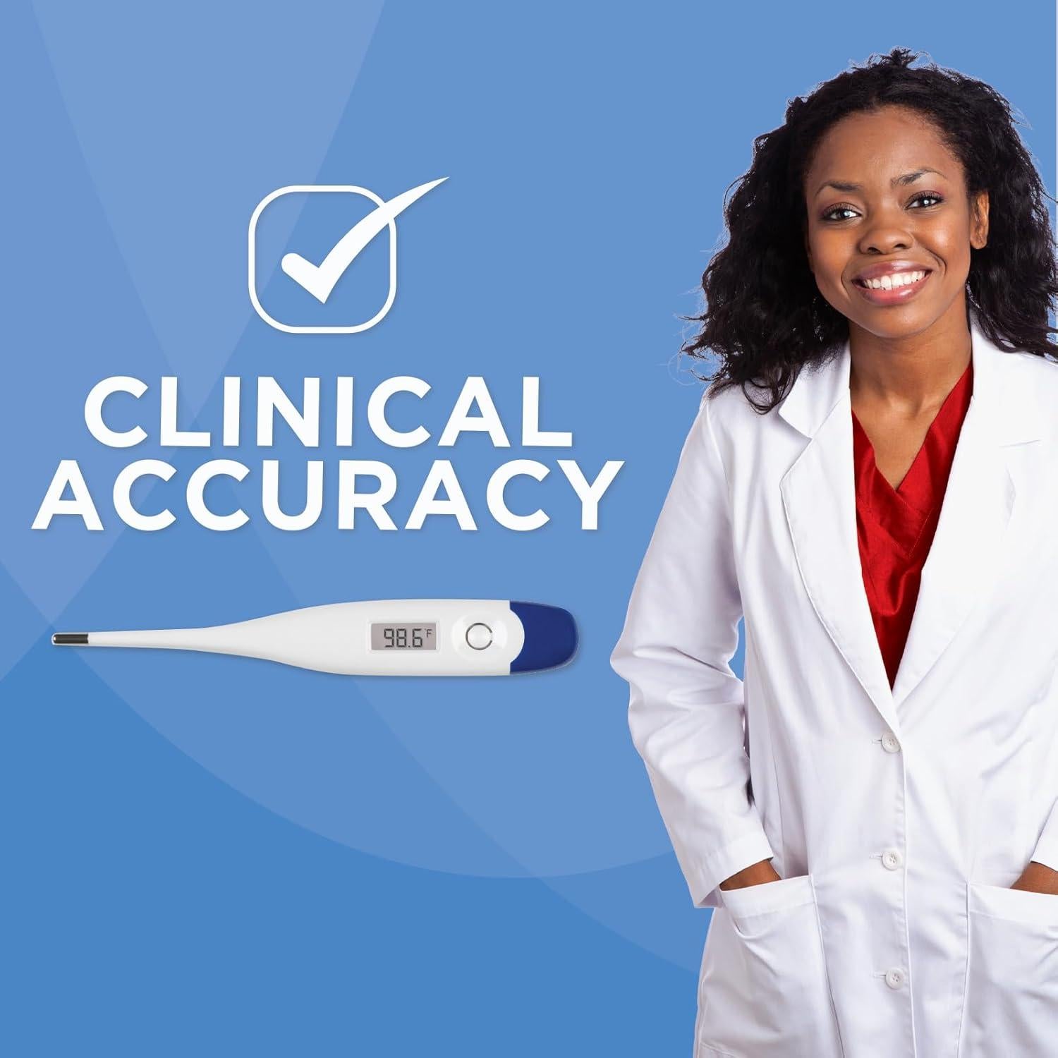 Termómetro Digital Veridian 08-918 | Lectura 60 Segundos | Alerta de Fiebre