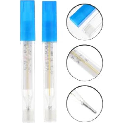 Termómetro de vidrio oral JOINPAYA 12.5 cm 2 piezas lectura rápida