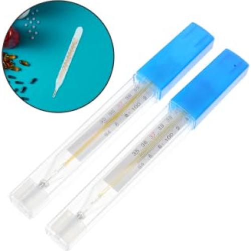 Termómetro de vidrio oral JOINPAYA 12.5 cm 2 piezas lectura rápida