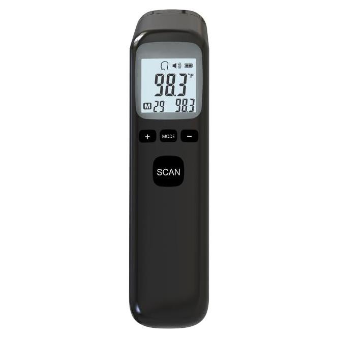 Termómetro Digital Sin Contacto Manhero 3 en 1 Negro