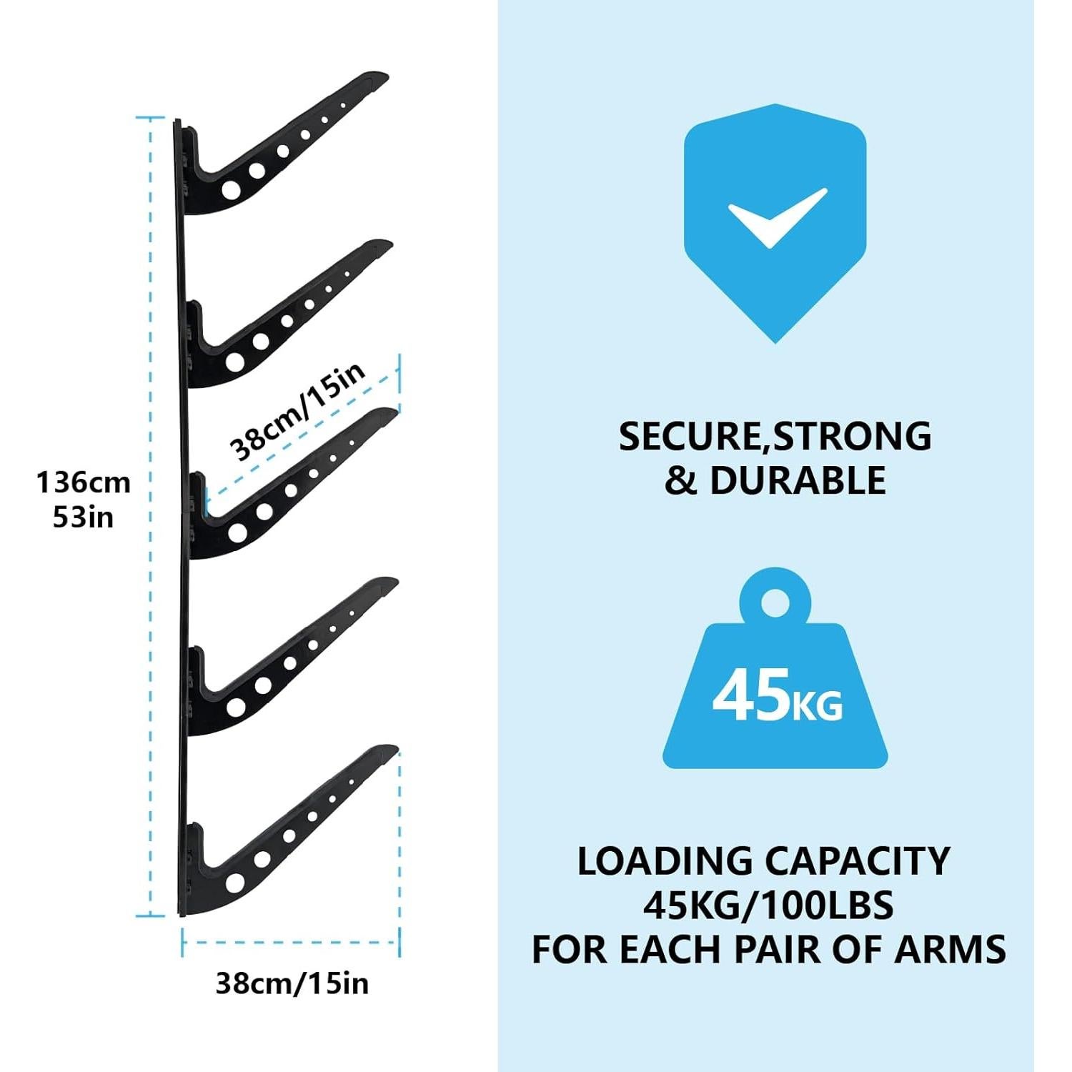 Soporte de Pared HIKULA para Tablas de Surf y Wakeboard