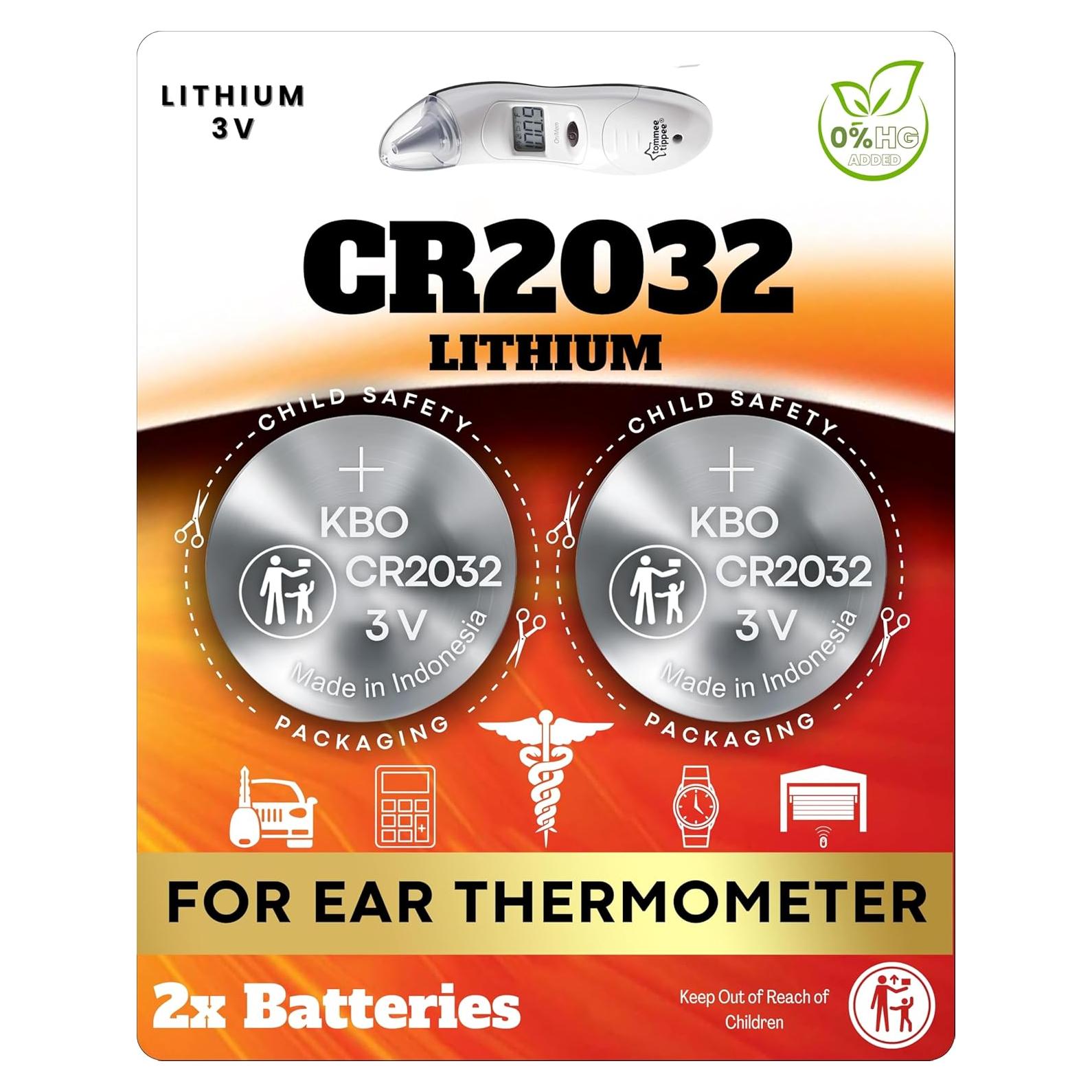 Kit de Baterías CR2032 para Termómetro de Oído - 2 Unidades