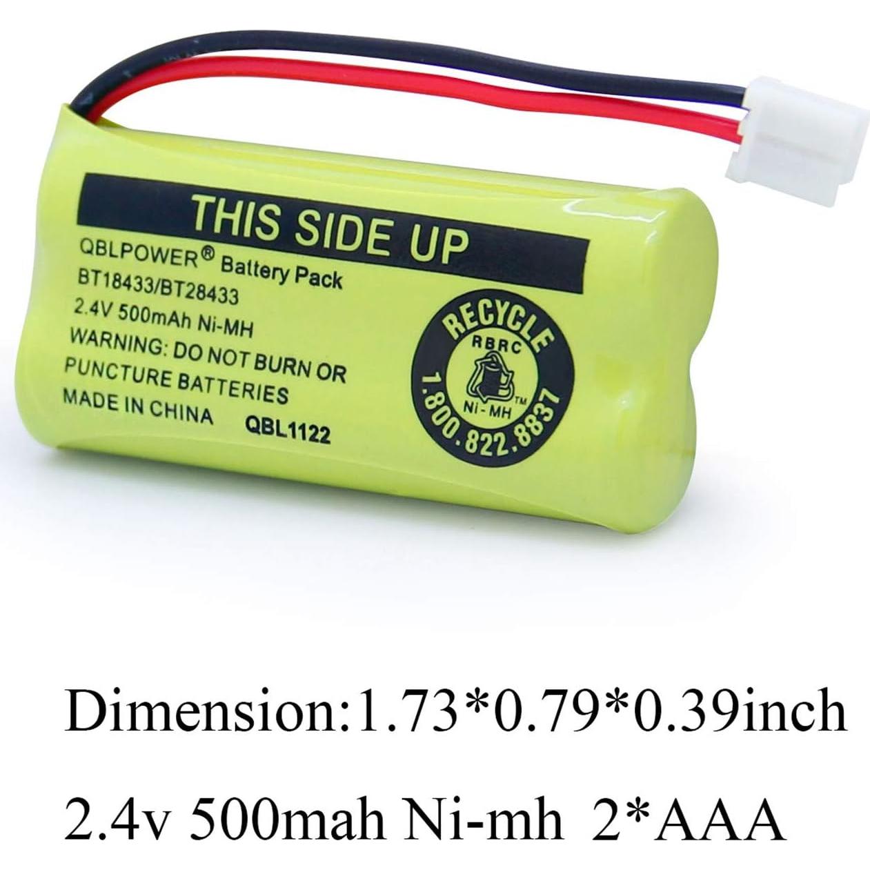 Batería recargable Ni-MH 2.4V 500mAh QBLPOWER para teléfonos