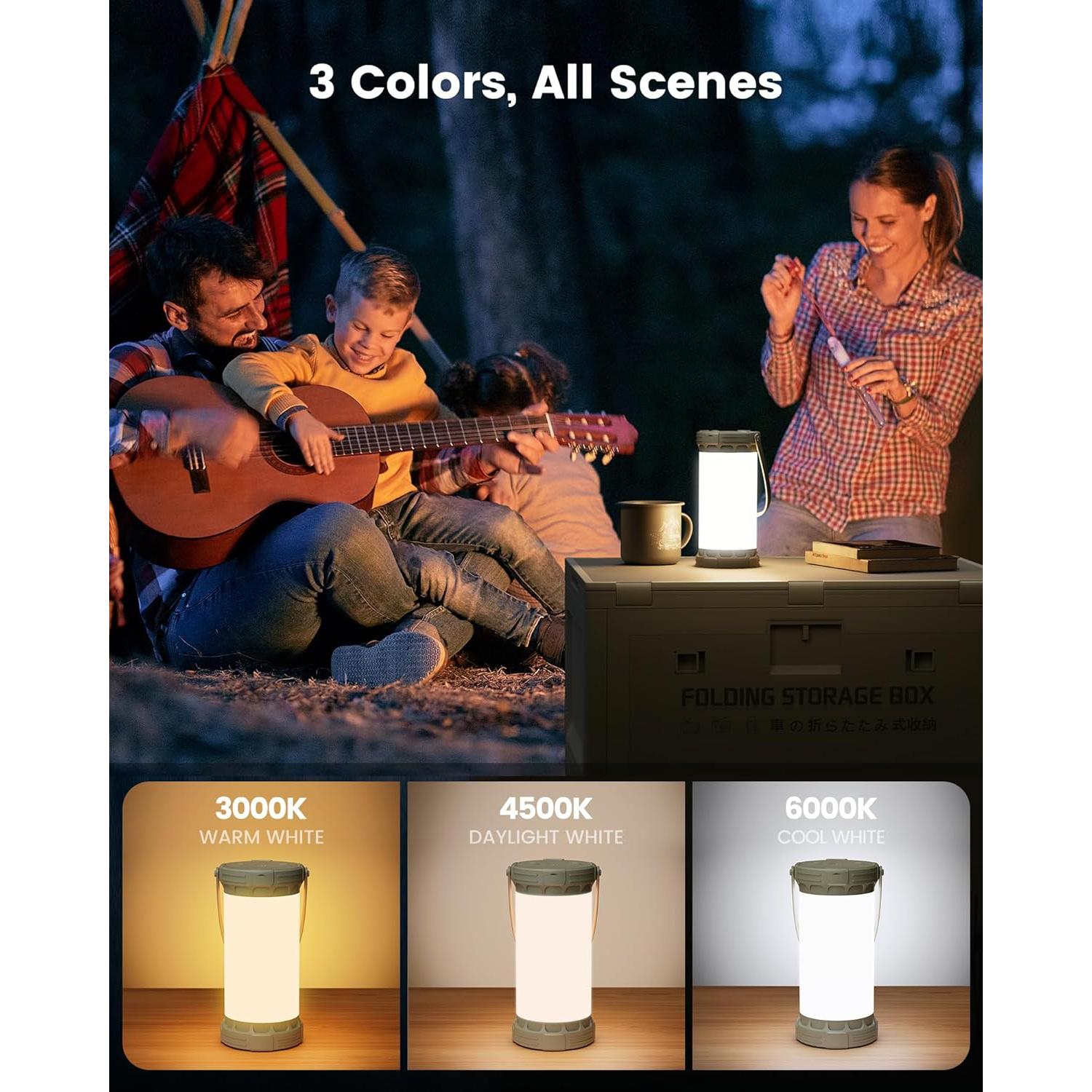 Linterna de Camping Glocusent C12 Recargable 5000mAh 135 LEDs