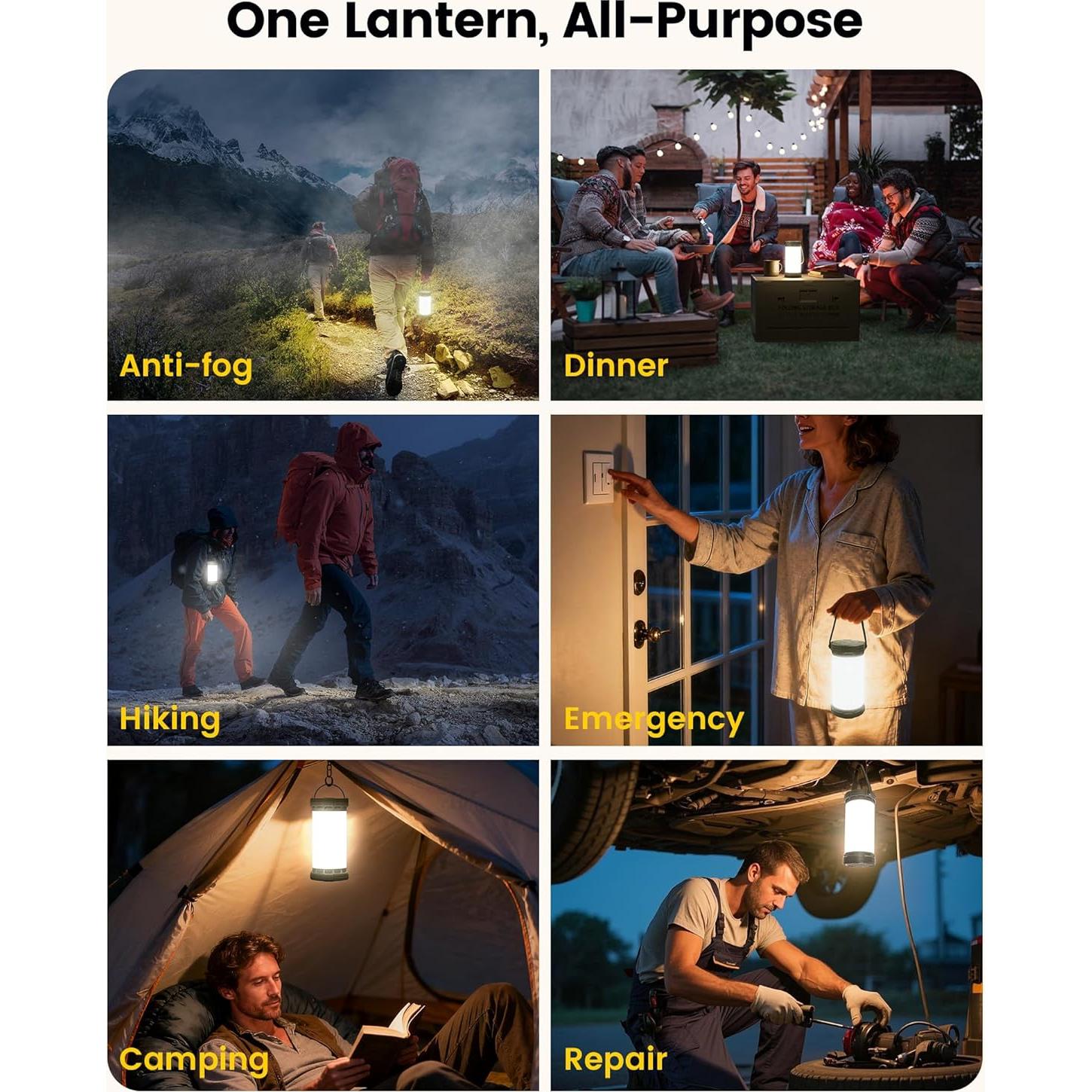 Linterna de Camping Glocusent C12 Recargable 5000mAh 135 LEDs