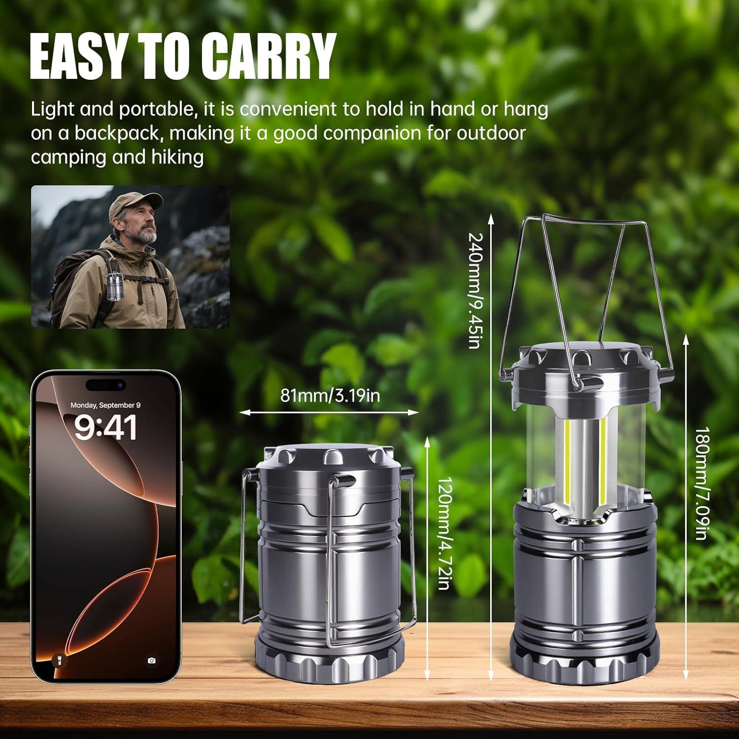 Linterna de Camping LED KunHe 20 Paquete 350 Lúmenes IPX4