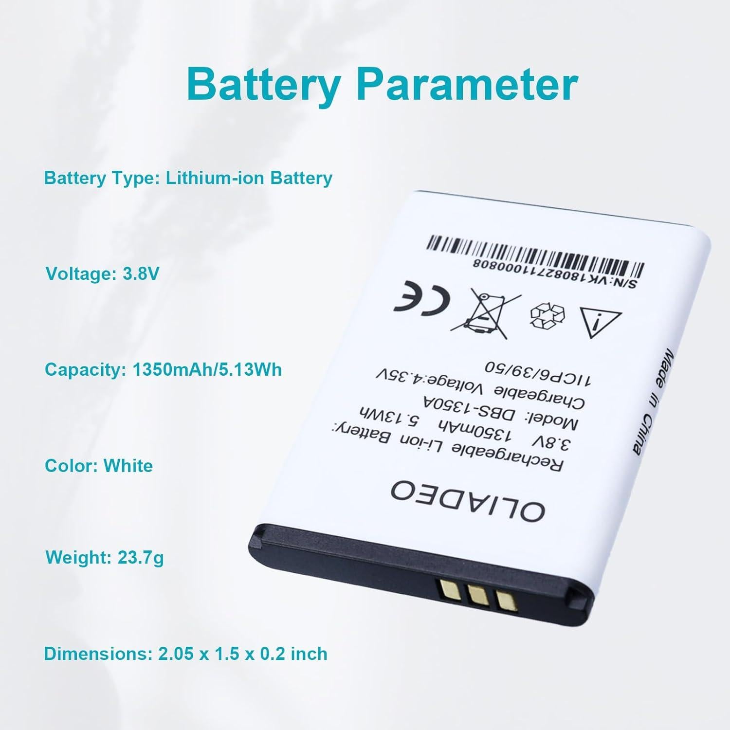Batería de Reemplazo Doro DBS-1350A para 7050 7060 1350mAh