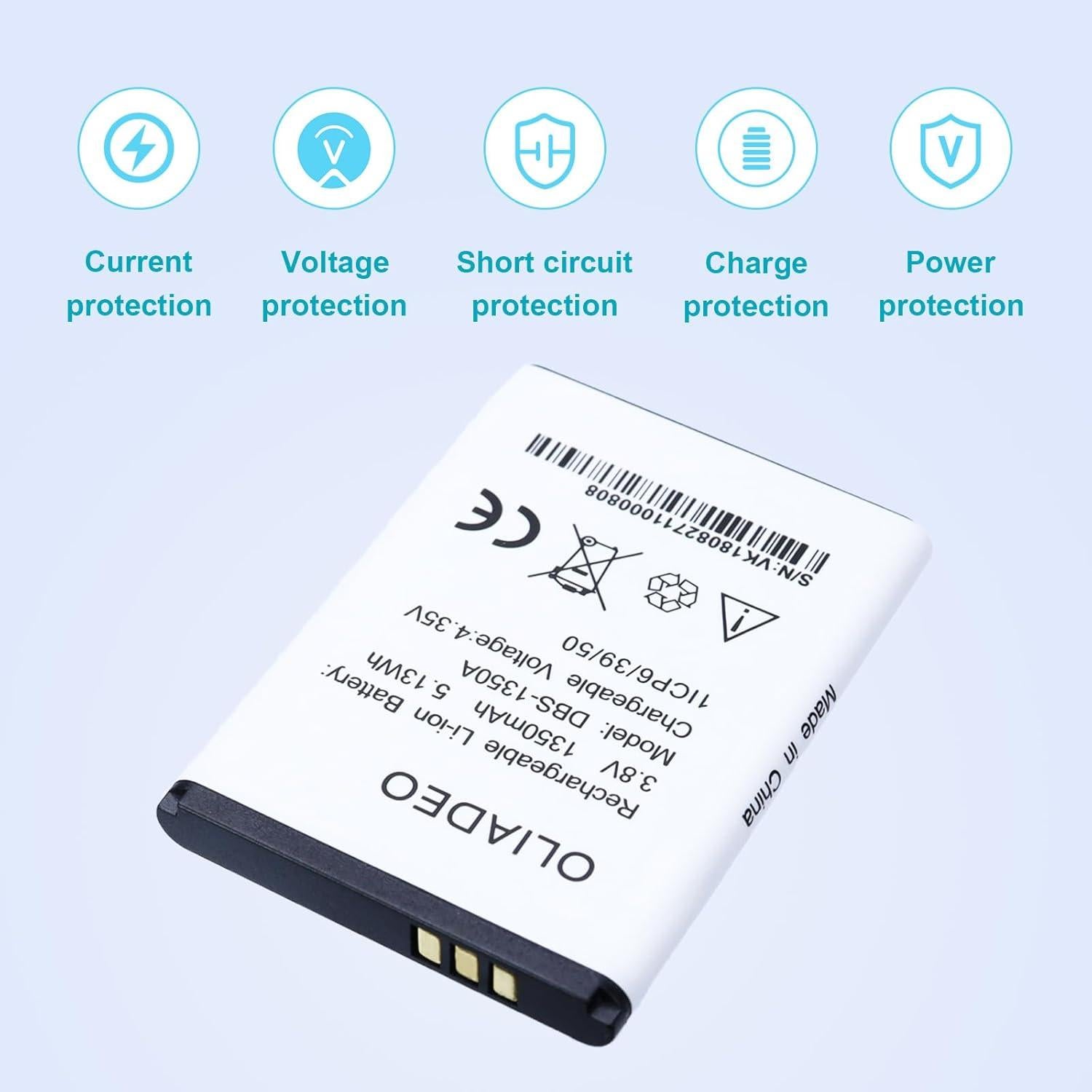 Batería de Reemplazo Doro DBS-1350A para 7050 7060 1350mAh