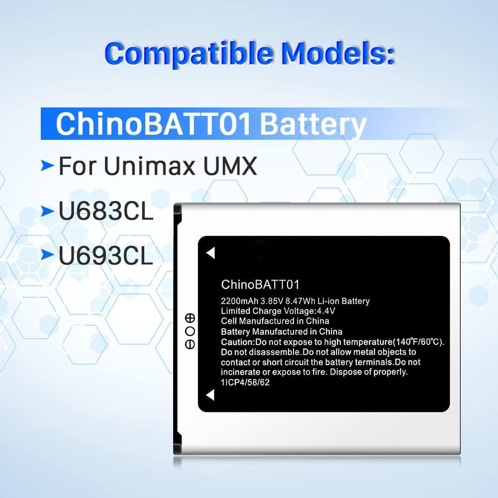 Batería de Reemplazo ChinoBATT01 2200mAh para Unimax UMX