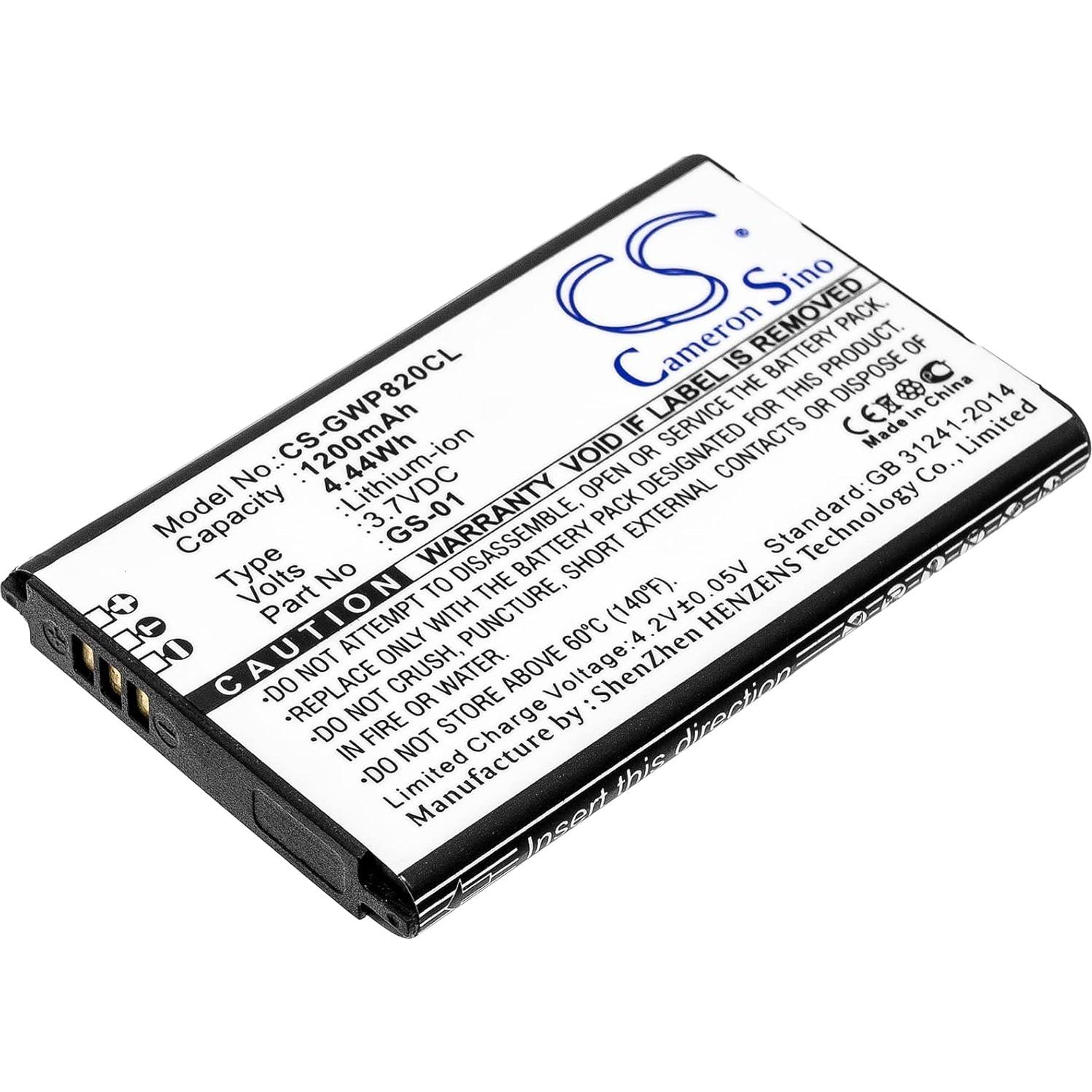 Batería Li-ion 1200mAh GS-01 para Grandstream WP820 WP810 DP730