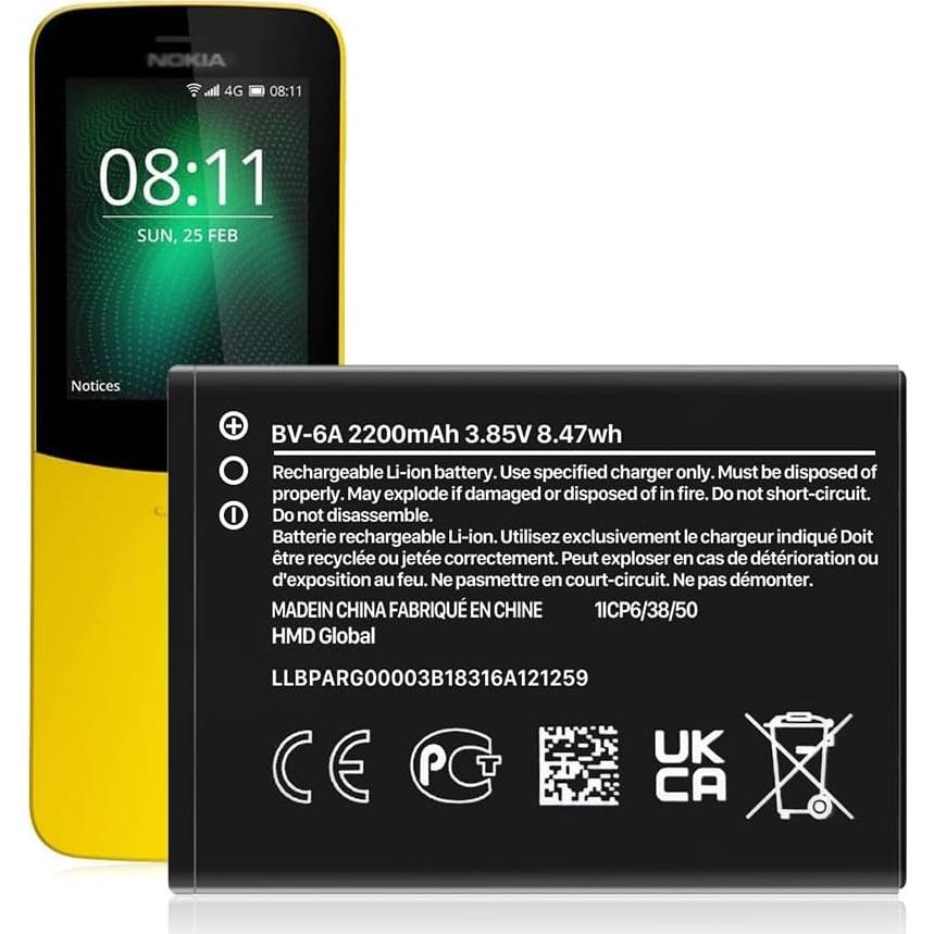 Batería BV-6A Li-ion 2200mAh para Nokia 8110 4G Flip