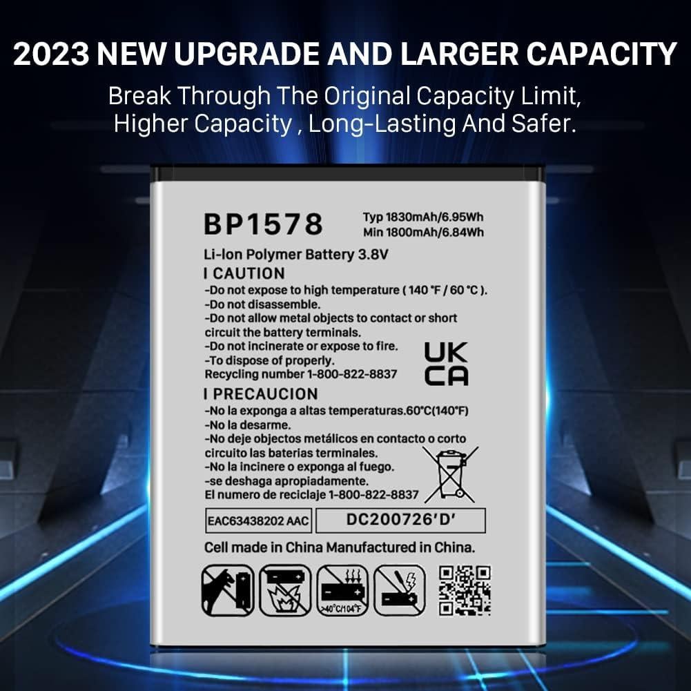 Batería de Reemplazo BP1578 1800mAh para Verizon Kazuna
