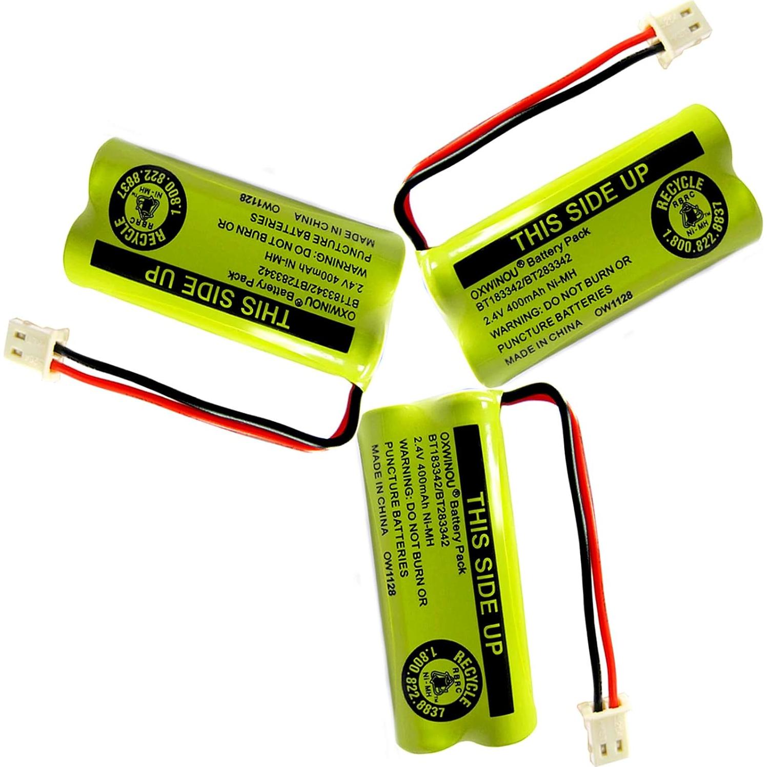 Batería Recargable OXWINOU BT183342 2Pcs 2.4V 400mAh Ni-MH