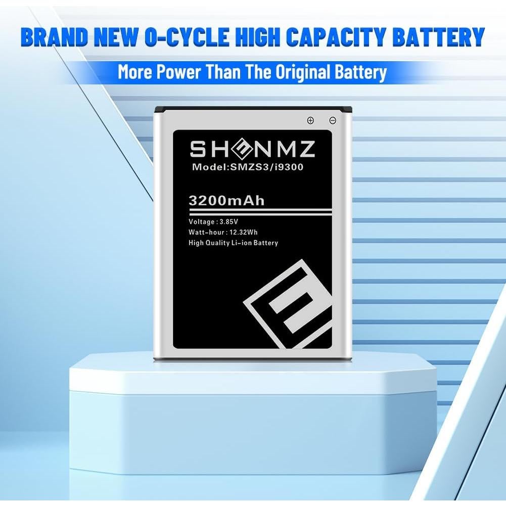Batería de Reemplazo SHENMZ 3200mAh para Samsung Galaxy S3