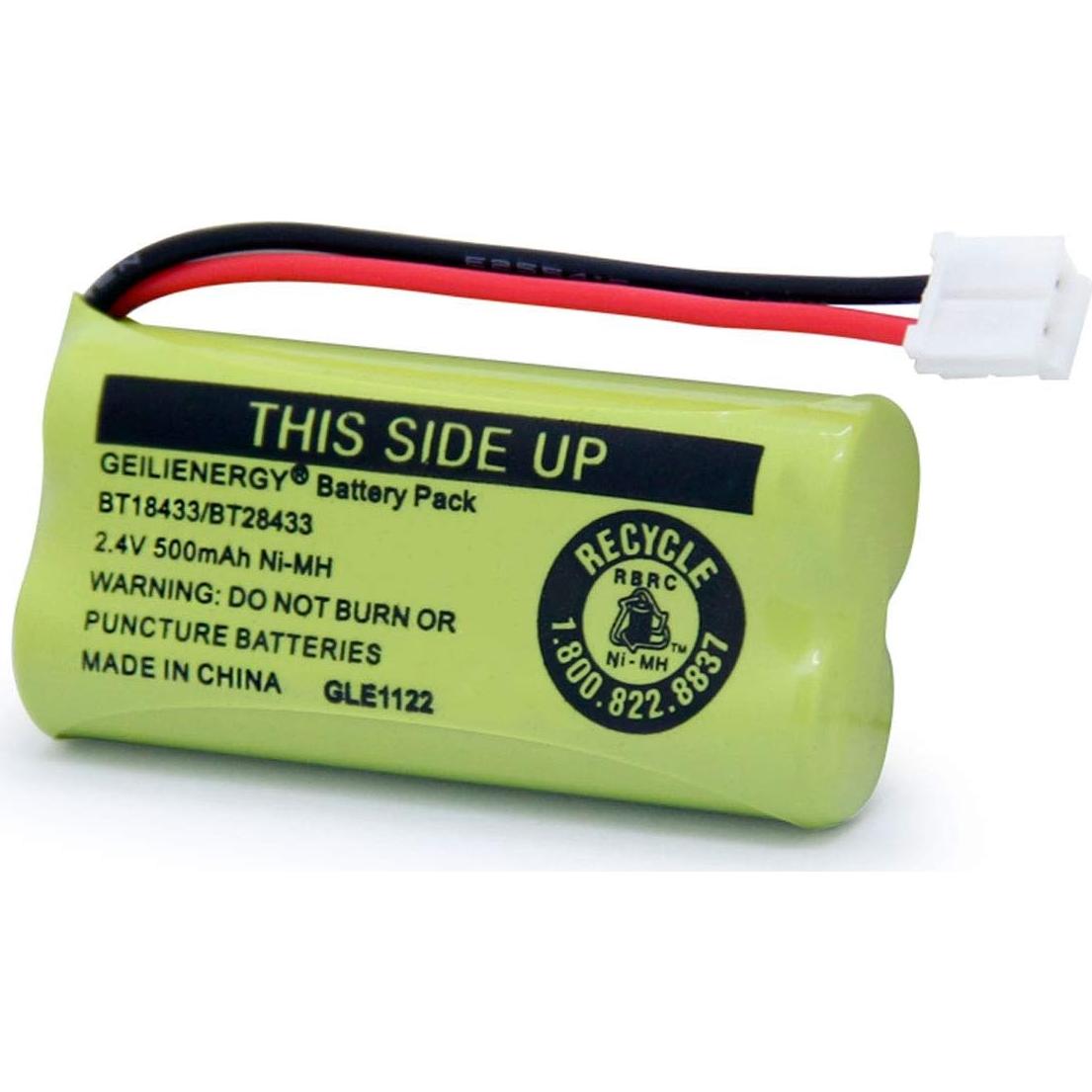 Batería de Reemplazo GEILIENERGY BT18433 Ni-MH 2.4V 500mAh (Paquete de 3)