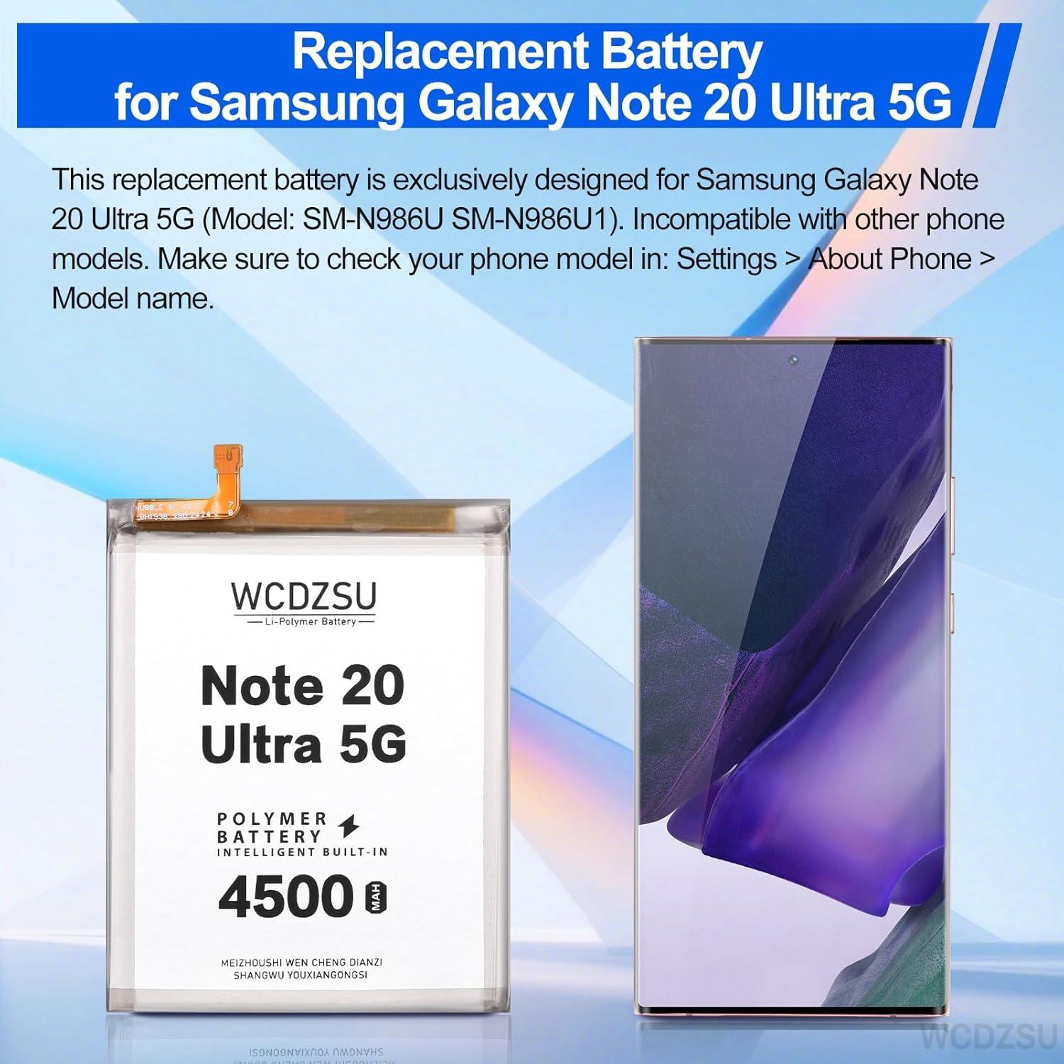 Batería Reemplazo Samsung Galaxy Note 20 Ultra 5G 4500mAh