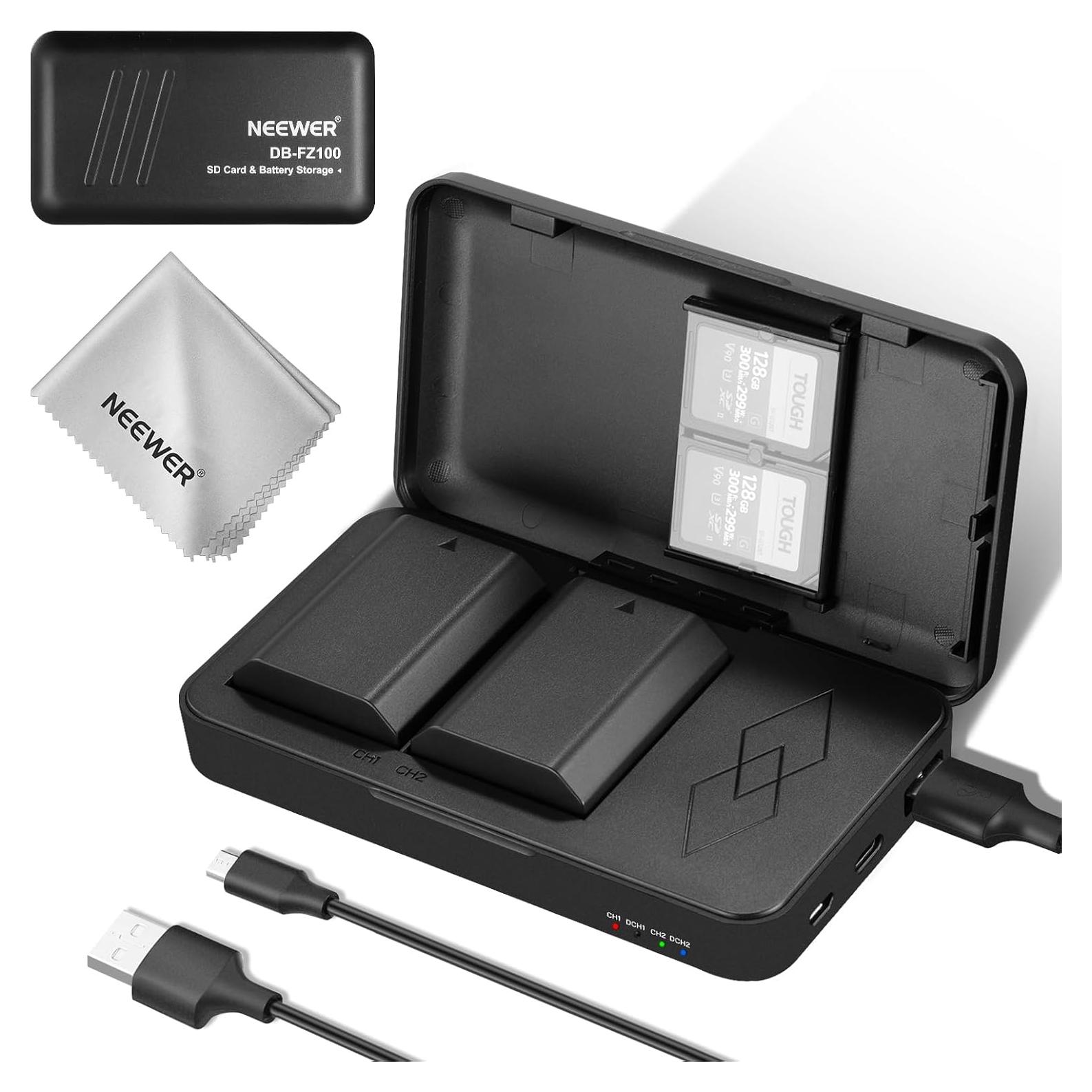 Batería NEEWER NP-FZ100 2280mAh x2 con Cargador USB Doble