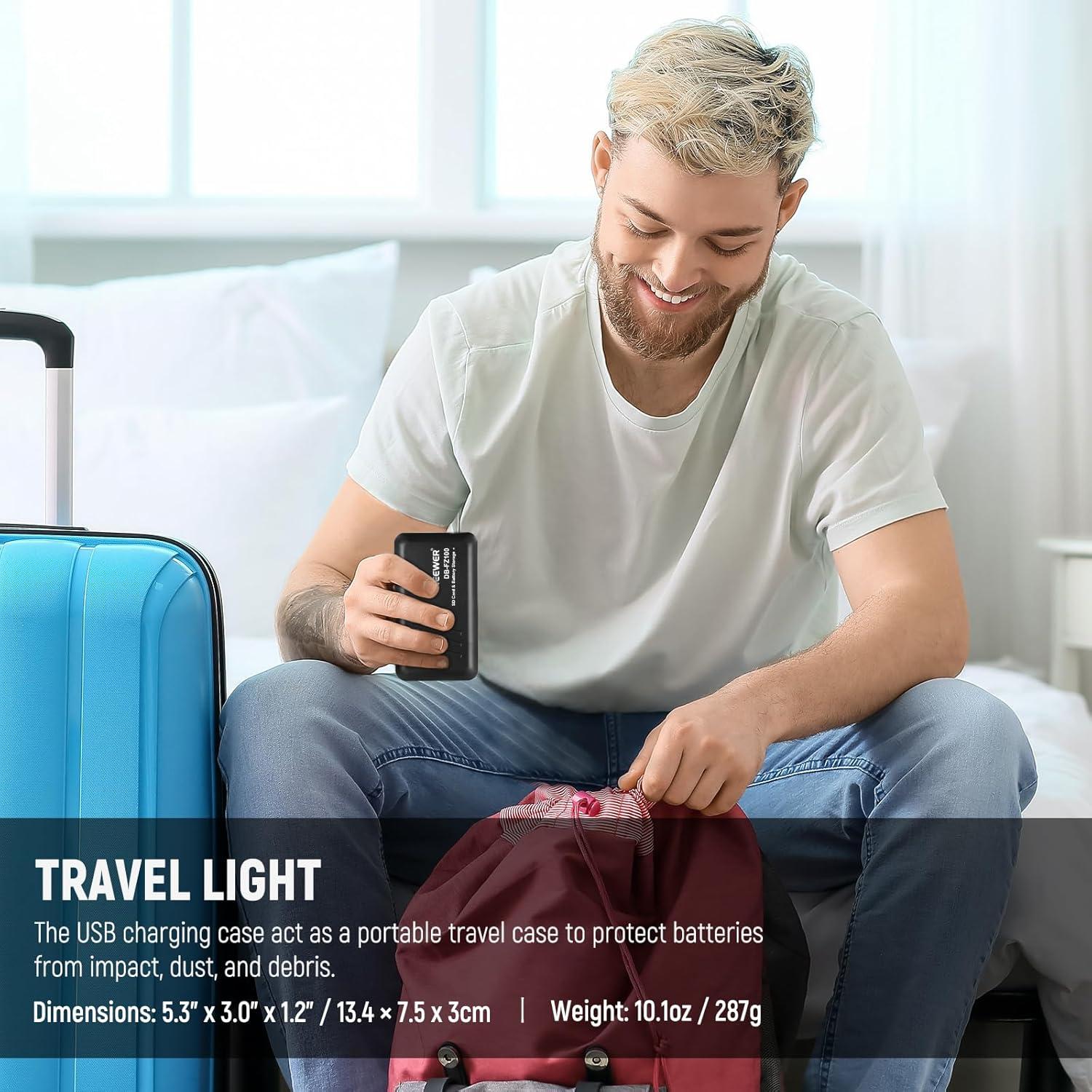 Batería NEEWER NP-FZ100 2280mAh x2 con Cargador USB Doble