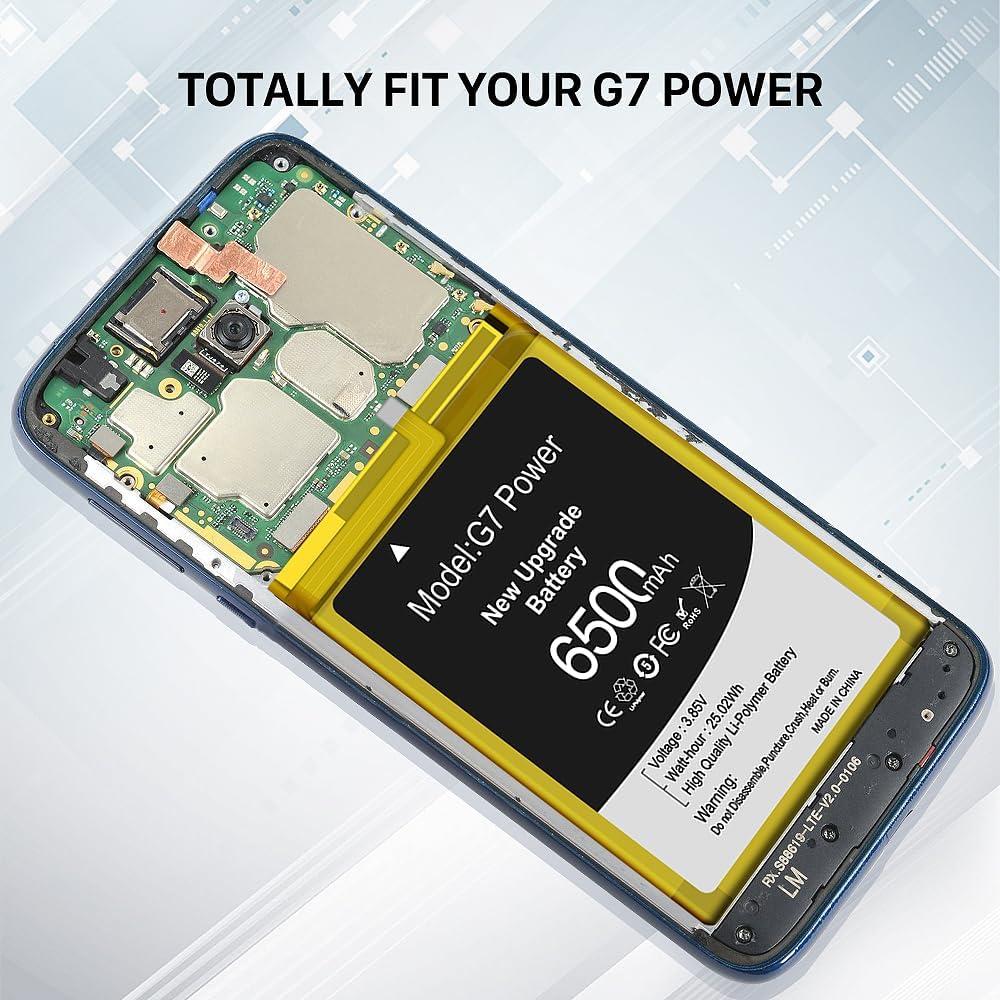 Batería de Reemplazo JK50 6500mAh para Moto G7 Power