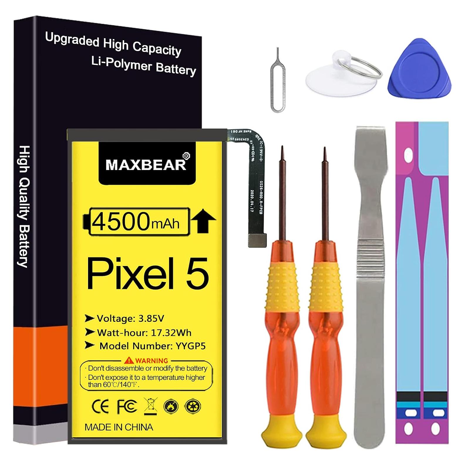 Batería de Reemplazo MAXBEAR 4500mAh para Google Pixel 5