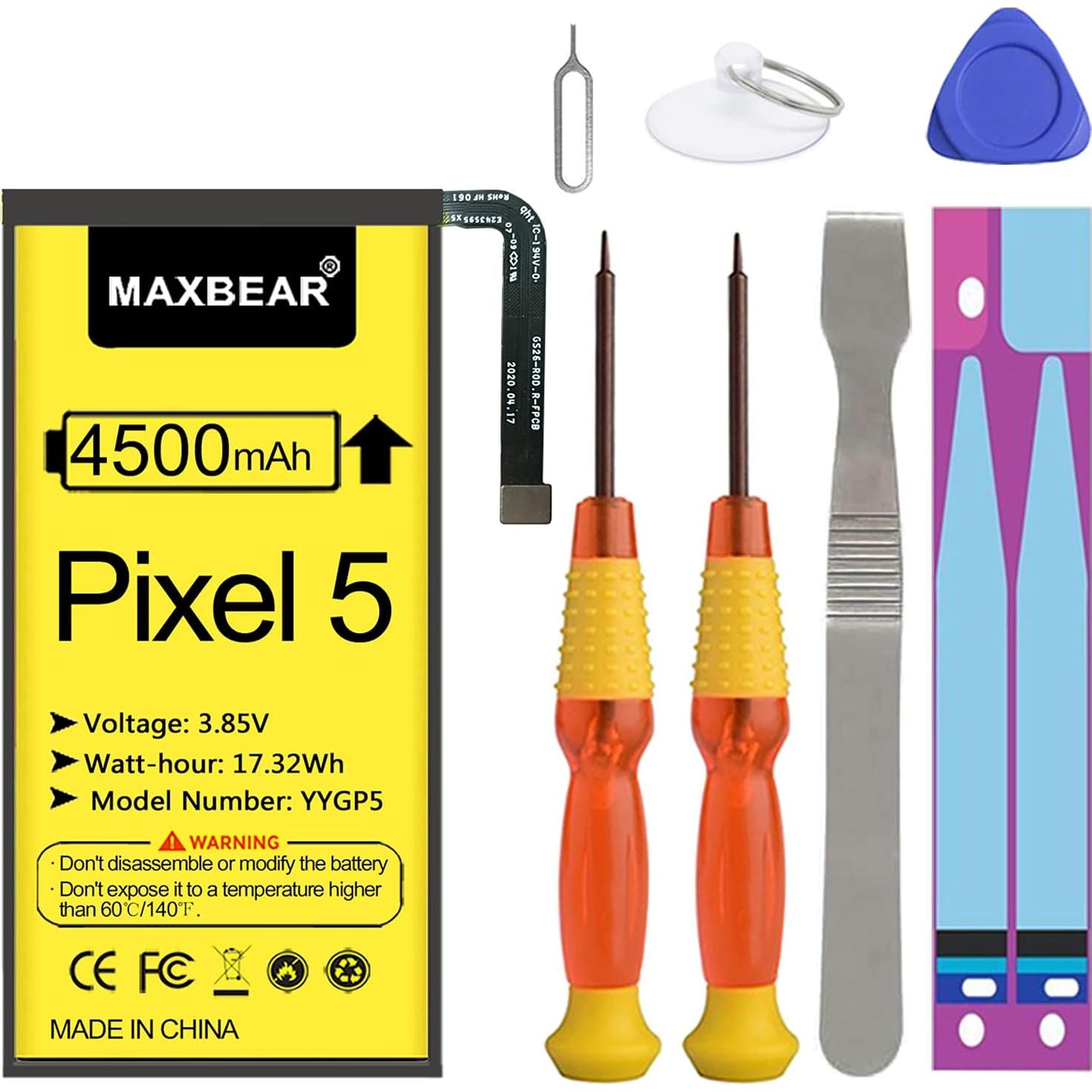 Batería de Reemplazo MAXBEAR 4500mAh para Google Pixel 5