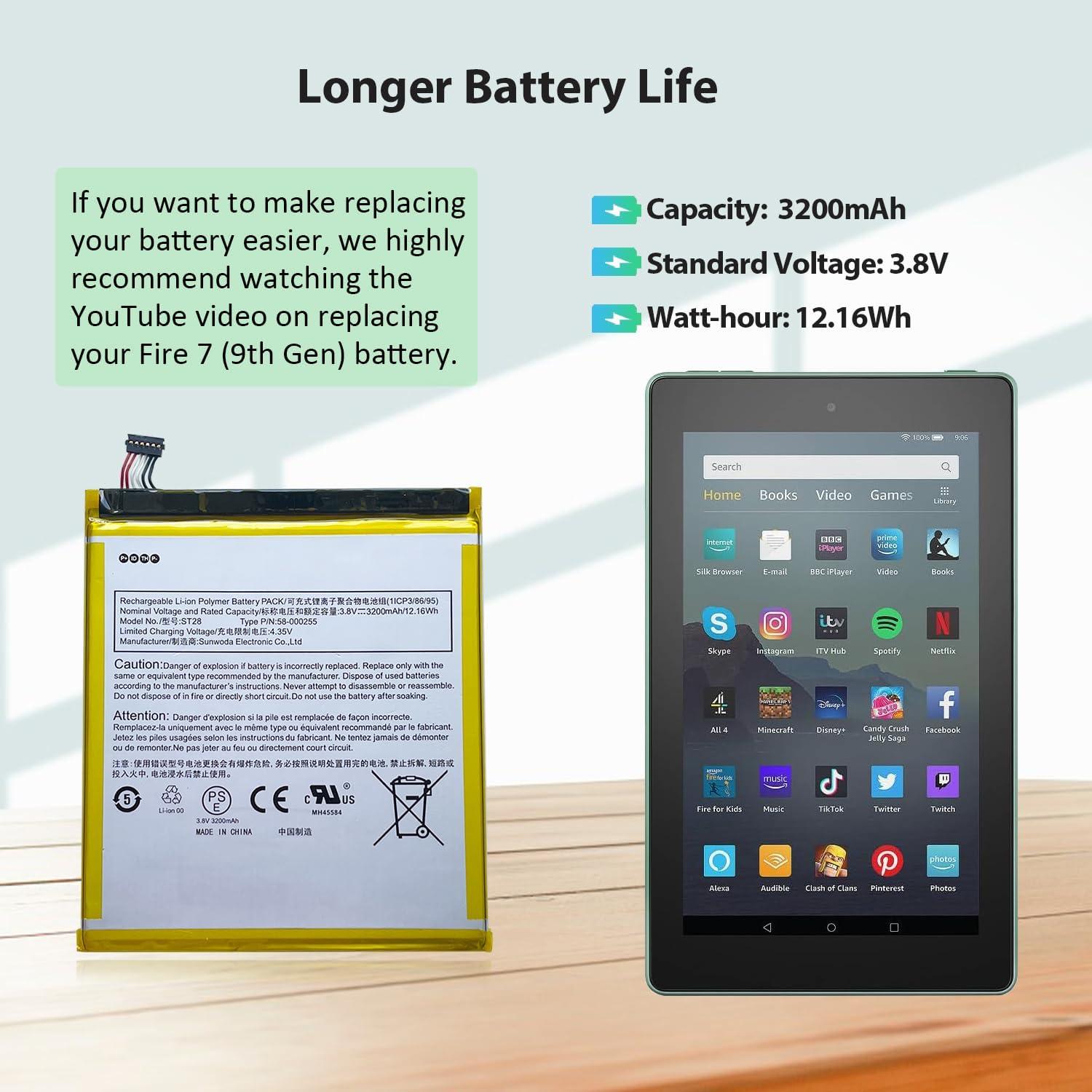 Batería de Reemplazo DRECHAS 3200mAh para 7ª Generación