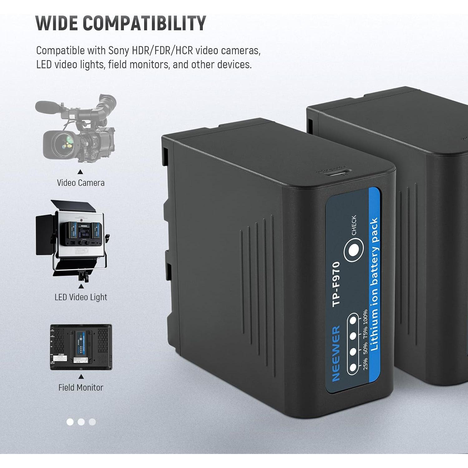 Batería de Reemplazo NEEWER TP-F970 7800mAh para Cámaras