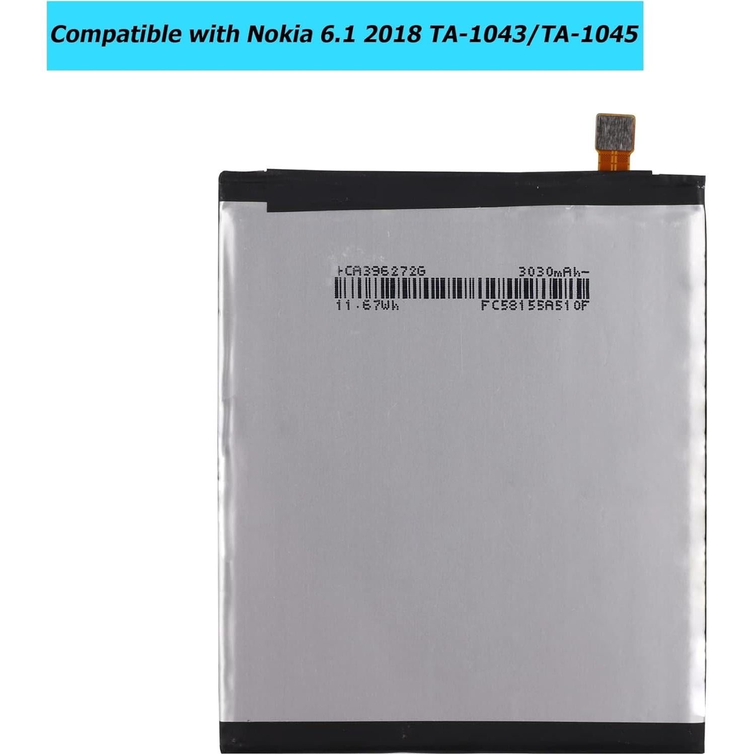 Batería de Reemplazo HE345 para Nokia 6.1 2018 3000mAh