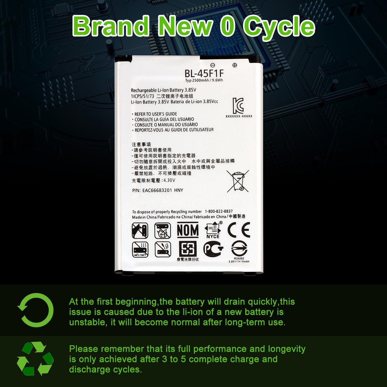 Batería WUHAO BL-45F1F para LG Aristo M150 M151 M210 K8 2017