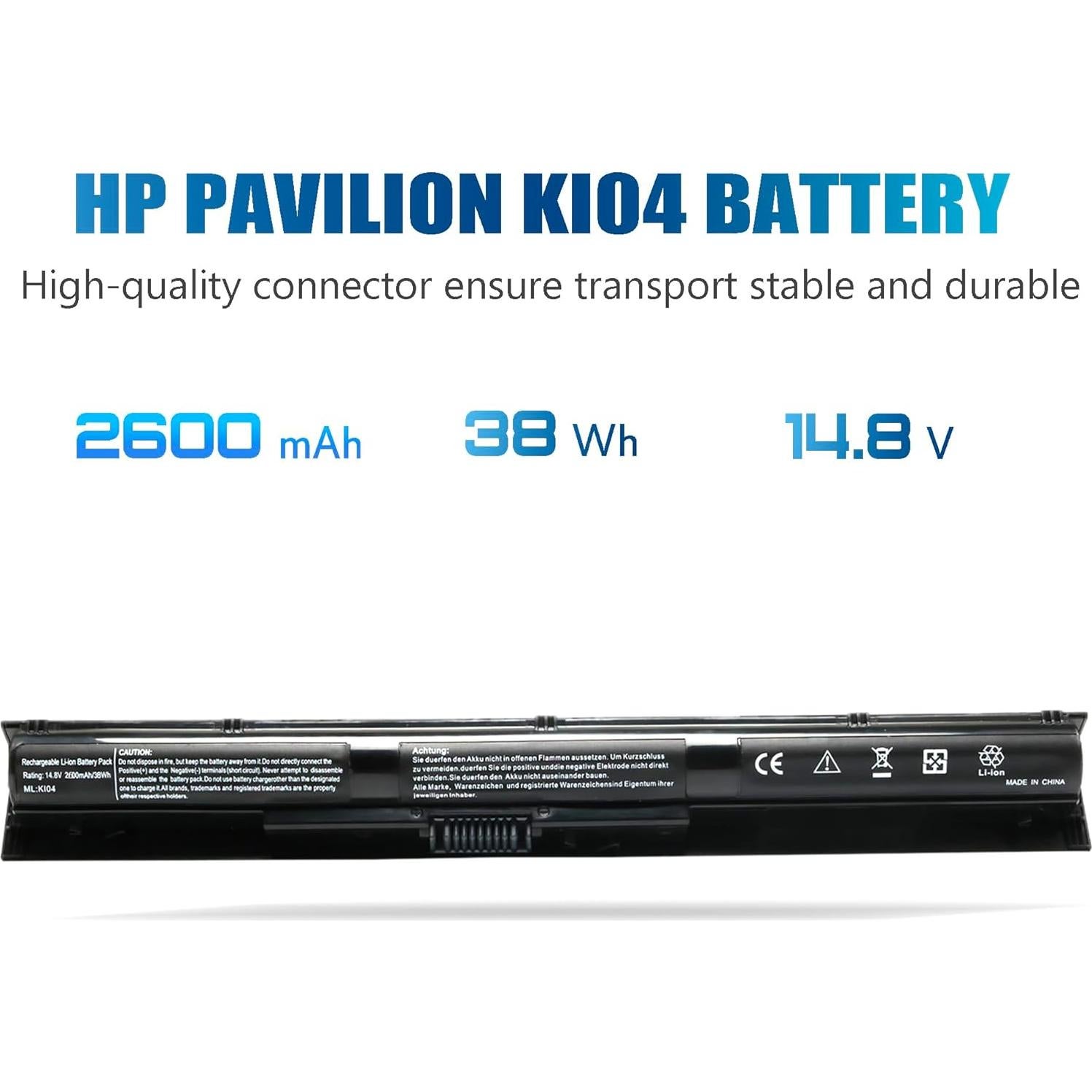 Batería de Laptop HP Pavilion KI04 2600mAh 14.8V Li-ion