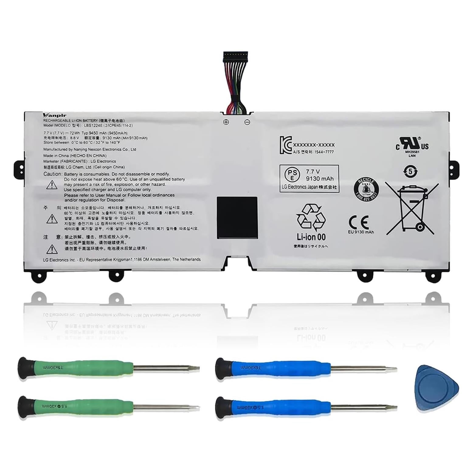 Batería de Laptop LBS1224E Compatible con LG Gram 2018 72Wh