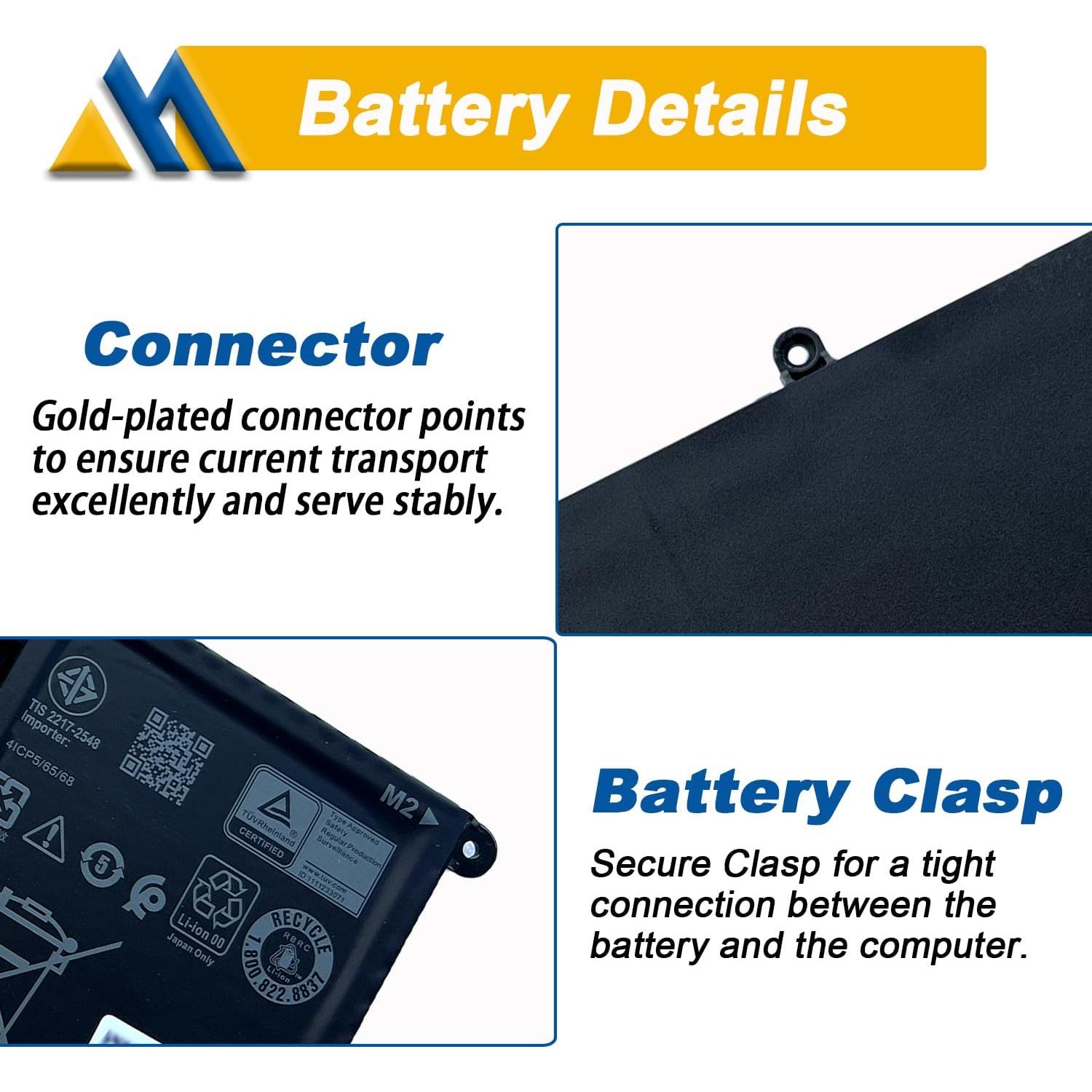 Batería de Laptop Dell V6W33 54Wh 15V para Inspiron/Latitude/Vostro