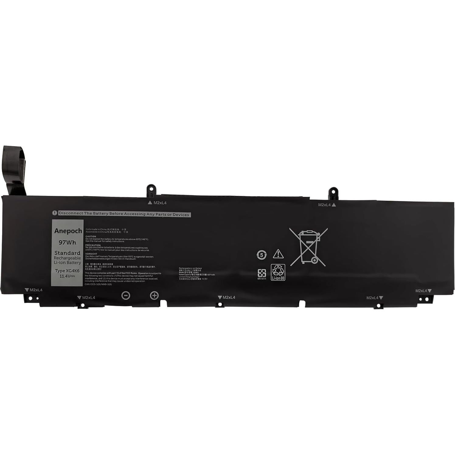 Batería de Reemplazo XG4K6 para Dell XPS 17 9700 11.4V 97Wh